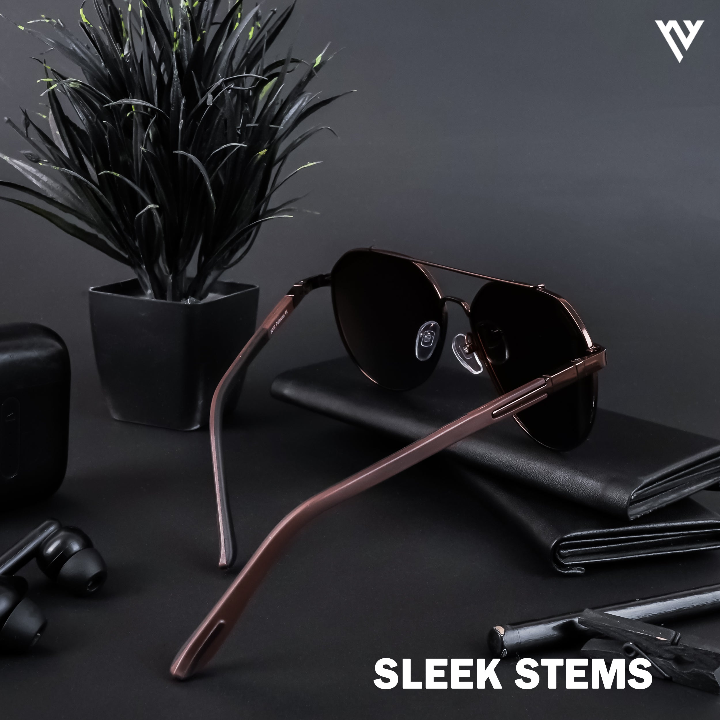 Voyage Exclusive Brown Polarized Aviator Sunglasses for Men & Women (8009PMG4285)