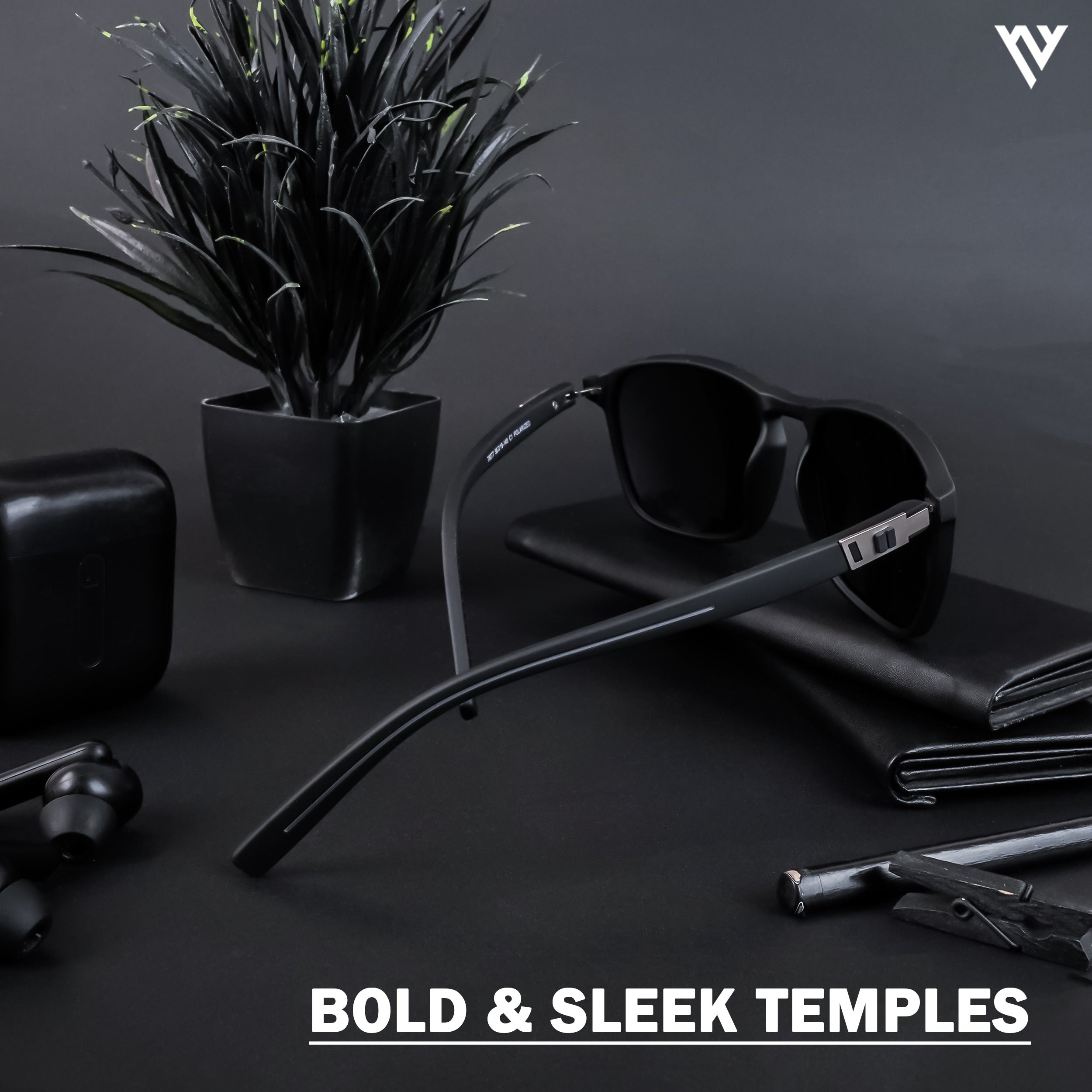 Voyage Exclusive Matt Black Polarized Wayfarer Sunglasses for Men & Women (78077PMG4306)