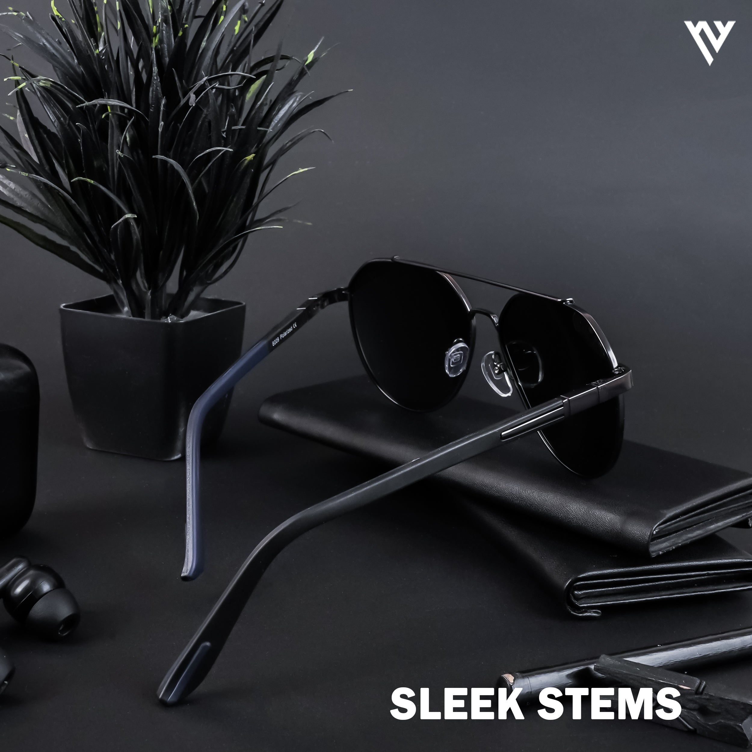 Grey Polarized Aviator Sunglasses - PMG4284