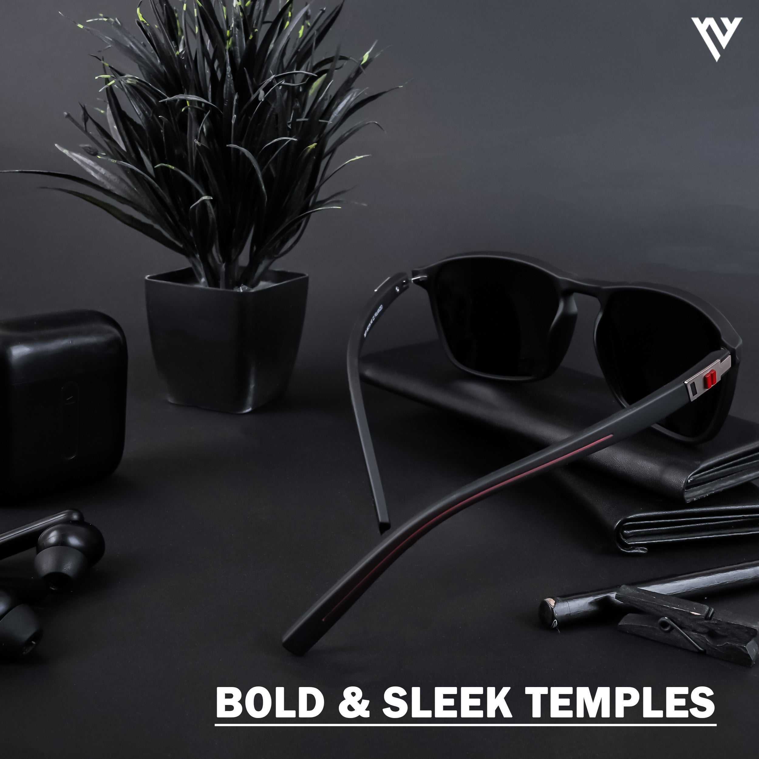 Matt Black Polarized Wayfarer Sunglasses - PMG4304