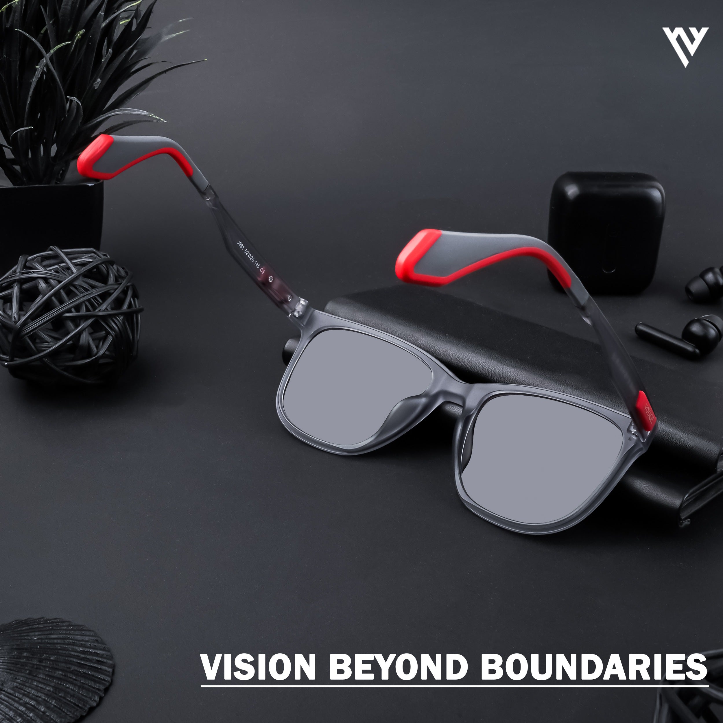 Active Grey Polarized Wayfarer Sunglasses - PMG4467