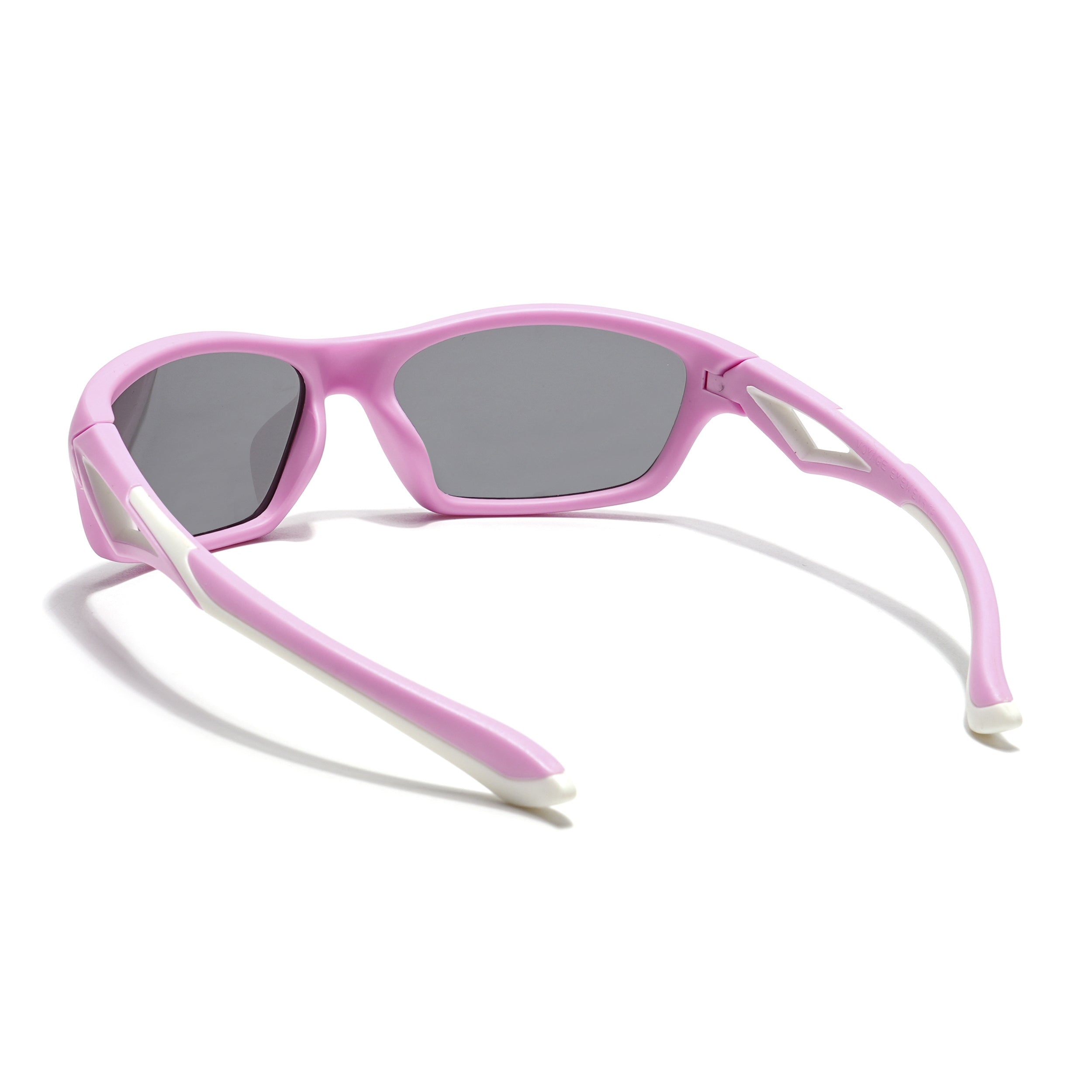 Wrap Around Polarized Sunglasses for Kids -6 yrs To 12 yrs (Black Lens | Pink Frame - PMG5894)