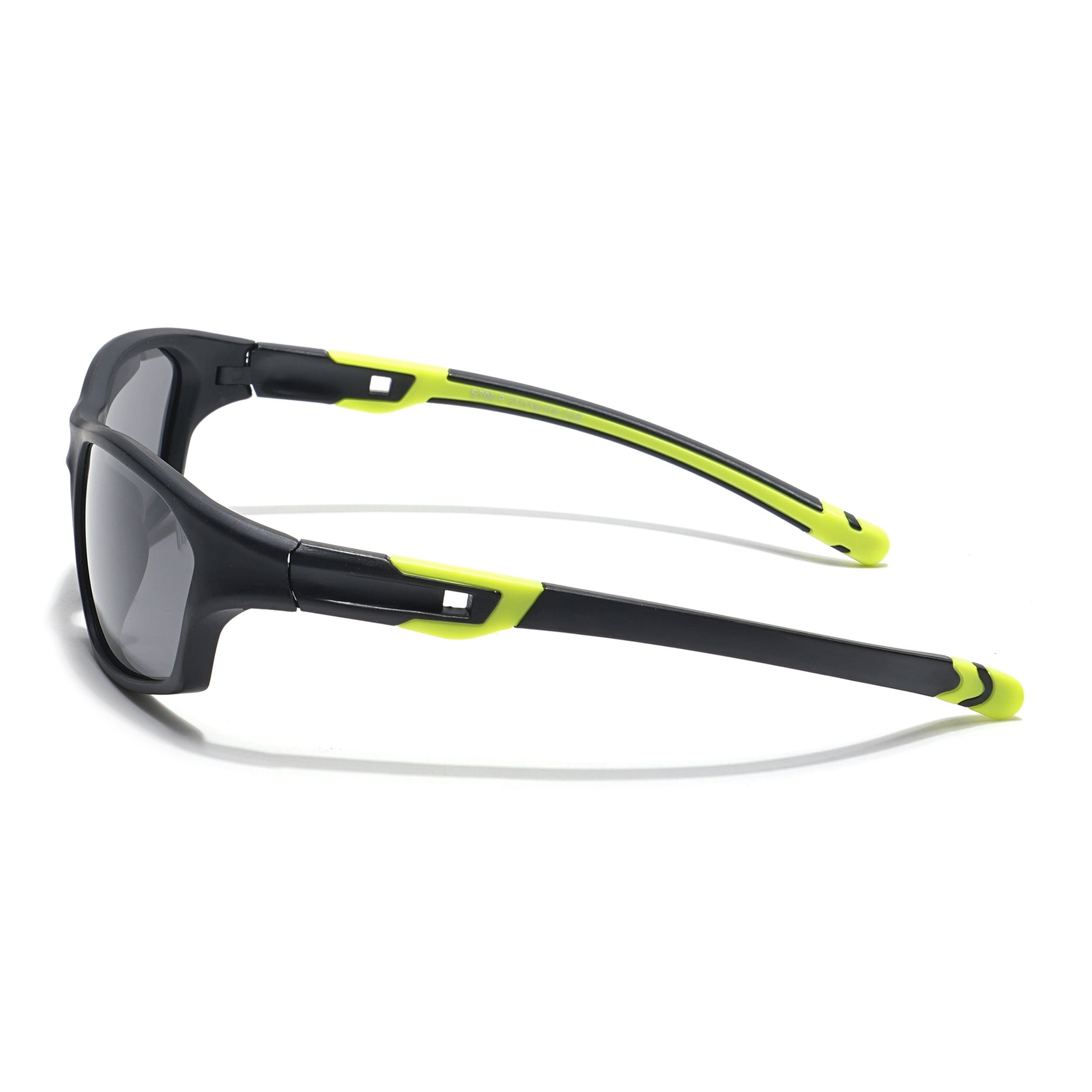 Wrap Around Polarized Sunglasses for Kids -6 yrs To 12 yrs (Black Lens | Black Frame - PMG5897)