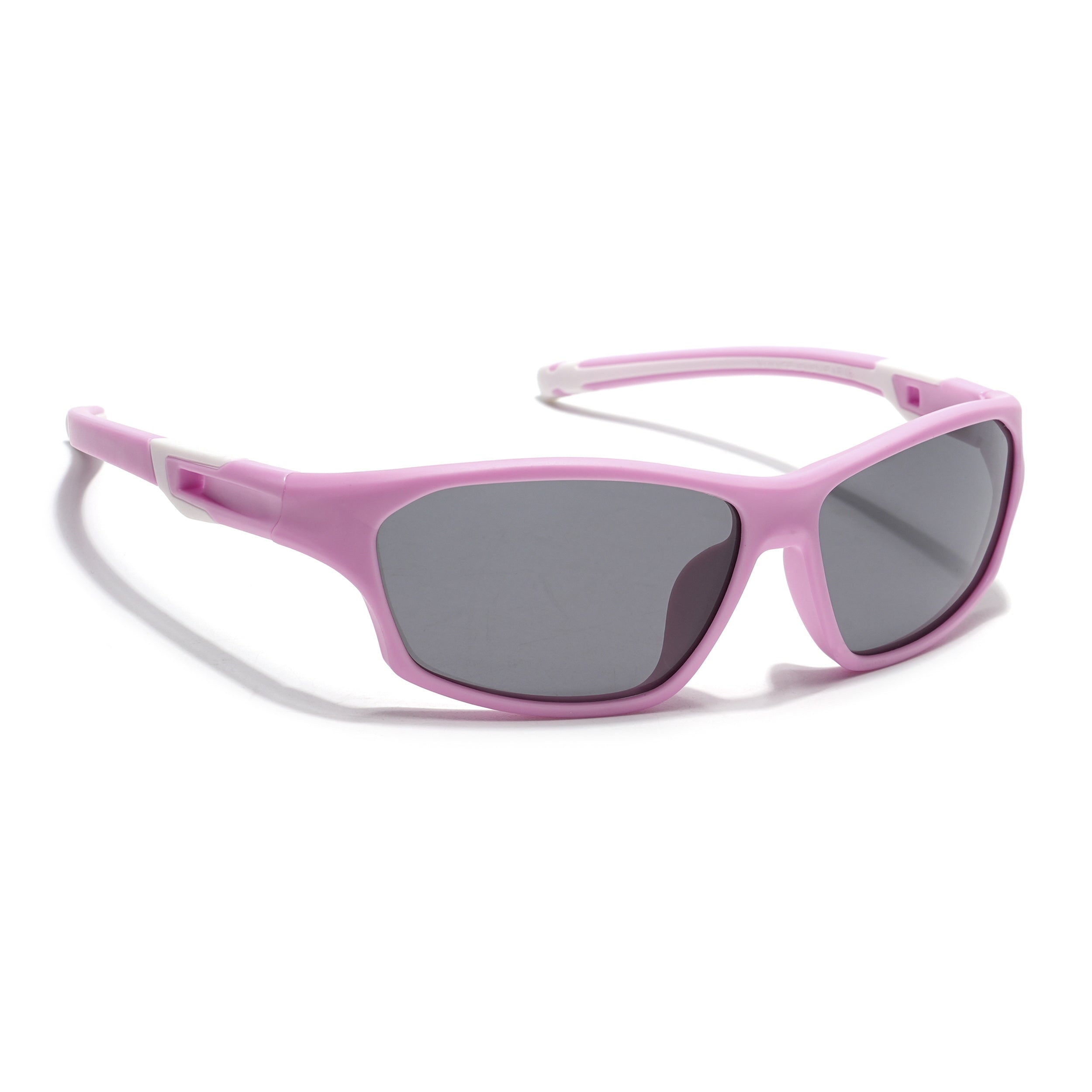 Wrap Around Polarized Sunglasses for Kids -6 yrs To 12 yrs (Black Lens | Pink Frame - PMG5900)