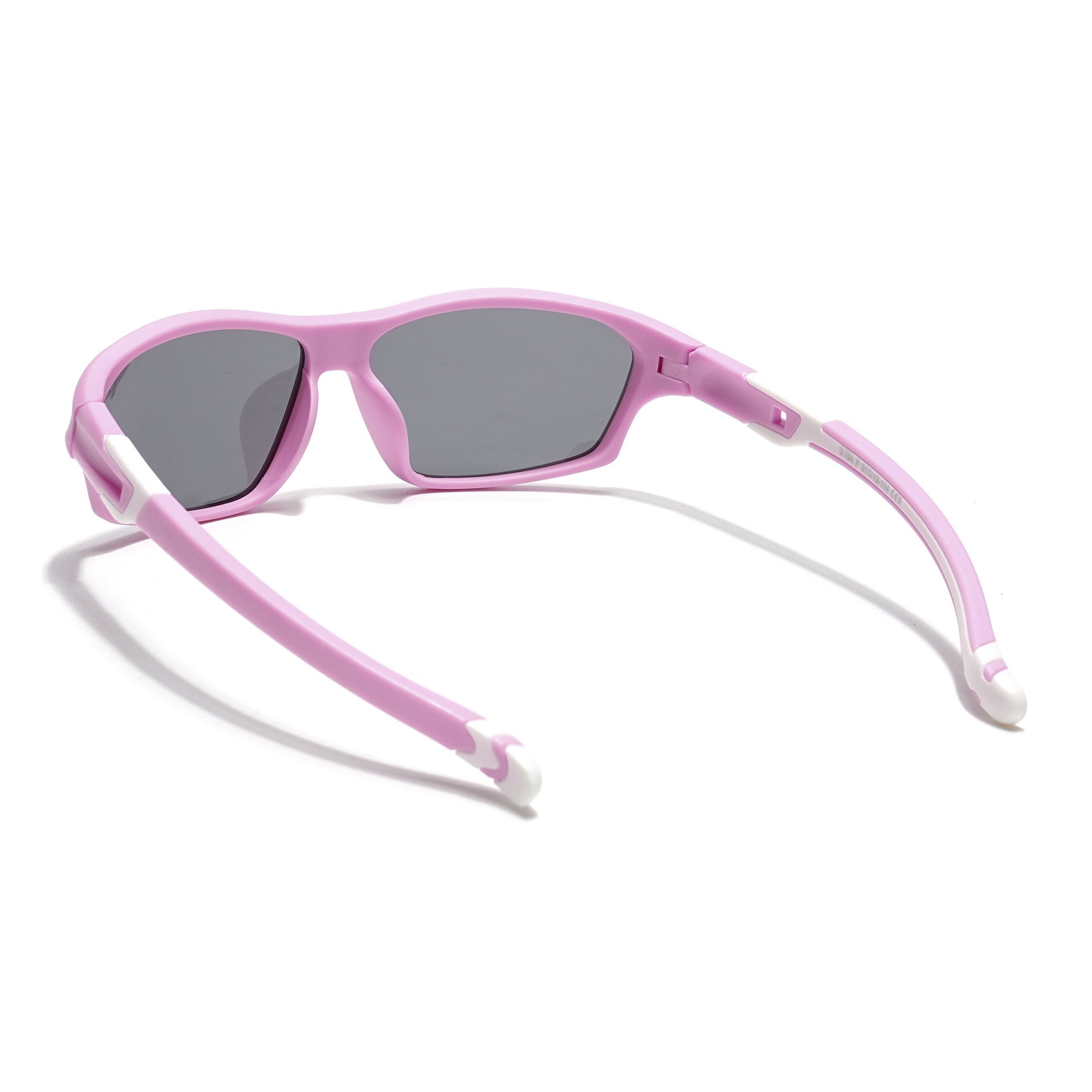 Wrap Around Polarized Sunglasses for Kids -6 yrs To 12 yrs (Black Lens | Pink Frame - PMG5900)