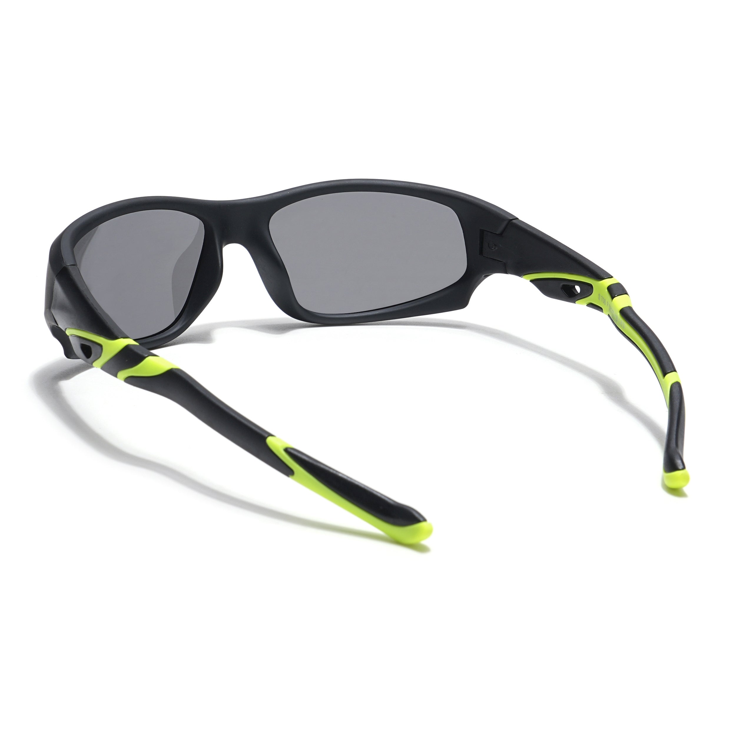 Wrap Around Polarized Sunglasses for Kids -6 yrs To 12 yrs (Black Lens | Black Frame - PMG5903)