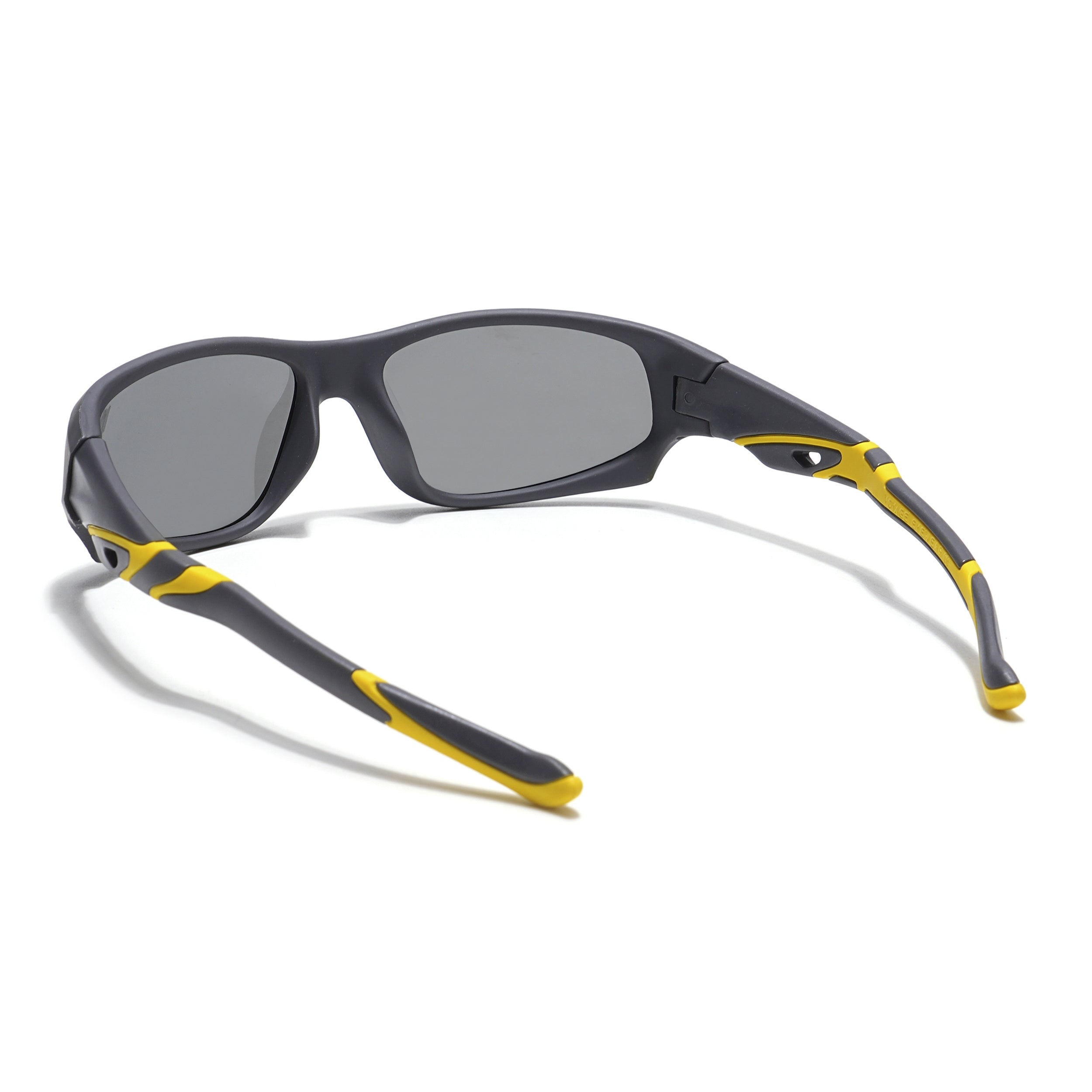 Wrap Around Polarized Sunglasses for Kids -6 yrs To 12 yrs (Black Lens | Grey Frame - PMG5904)