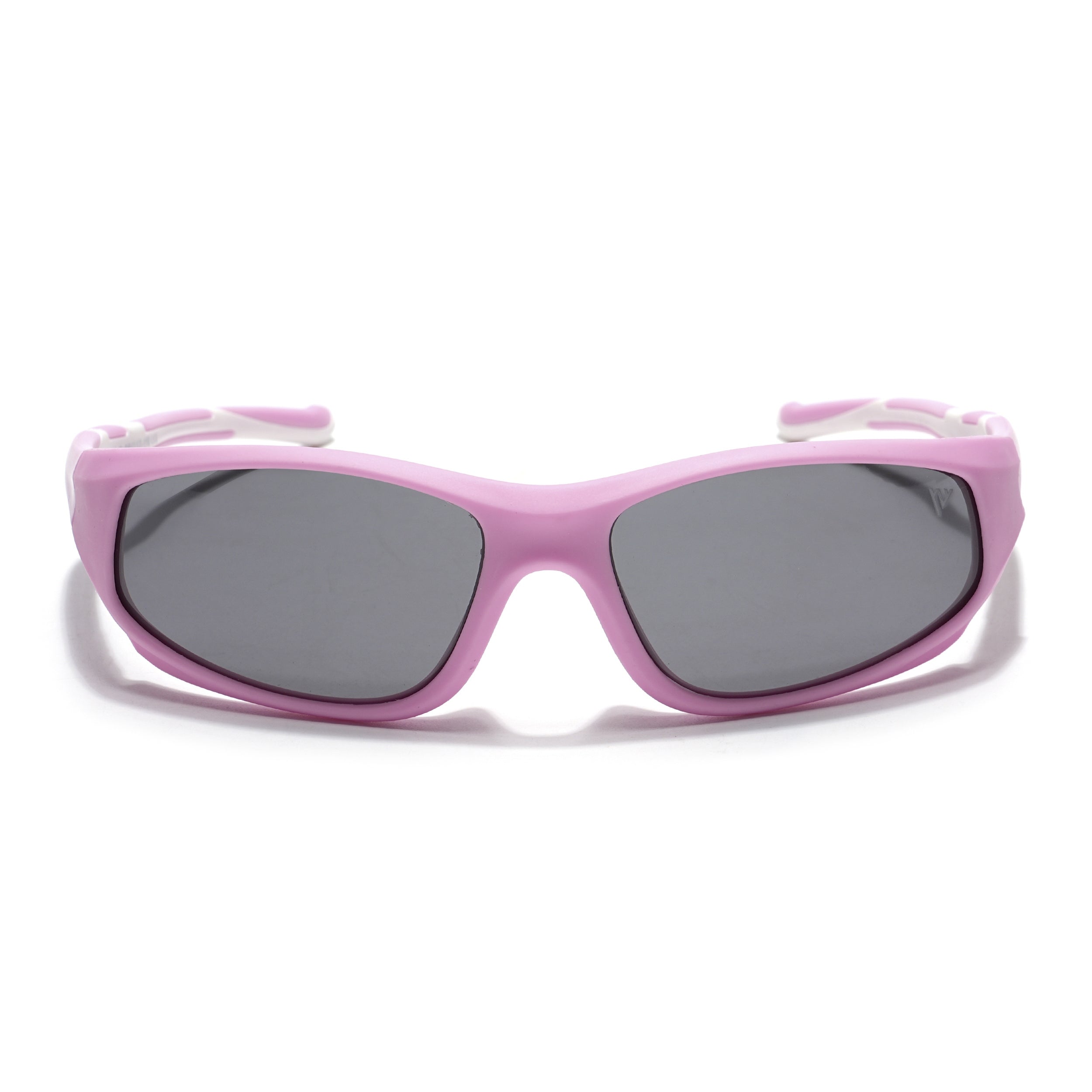 Wrap Around Polarized Sunglasses for Kids -6 yrs To 12 yrs (Black Lens | Pink Frame - PMG5906)