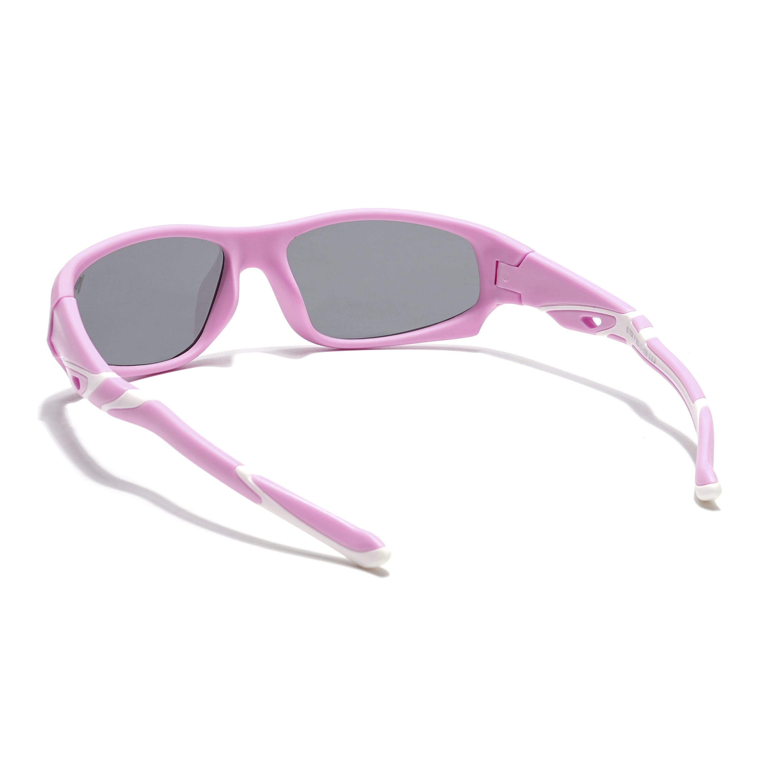Wrap Around Polarized Sunglasses for Kids -6 yrs To 12 yrs (Black Lens | Pink Frame - PMG5906)
