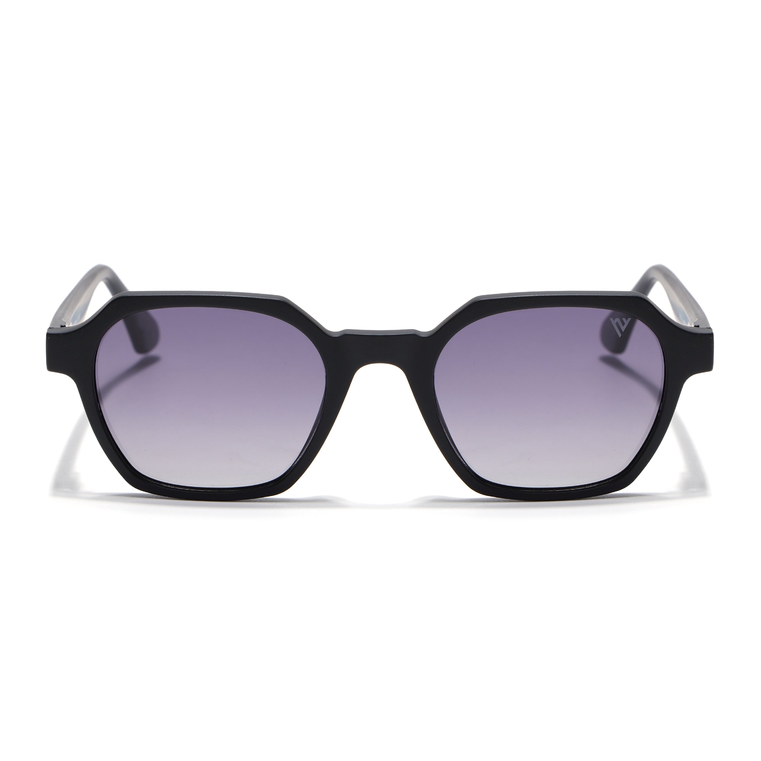 Prizm | Black Hexagonal Polarized Sunglasses | Grey & Clear Lens - PMG7283
