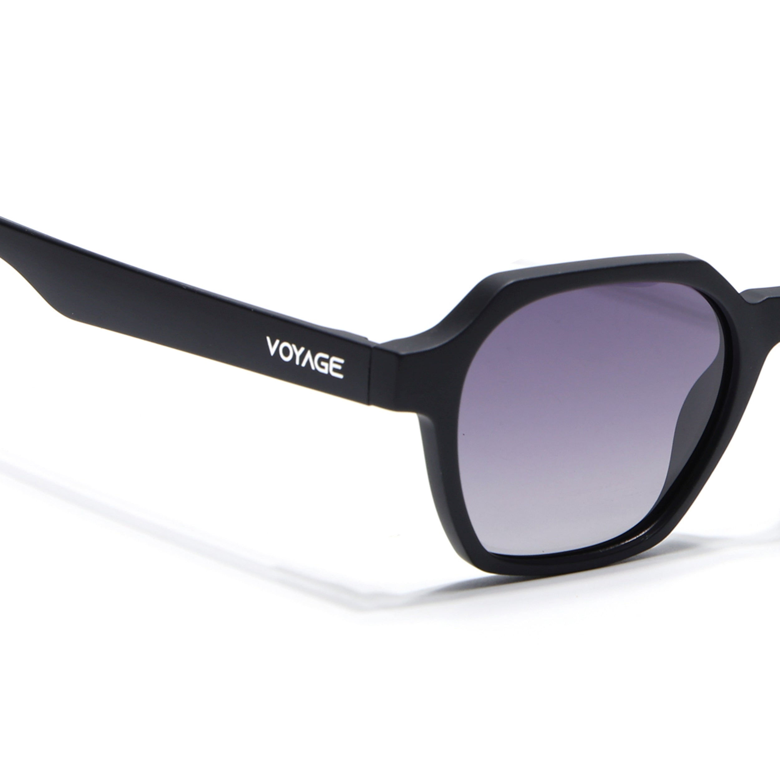 Prizm | Black Hexagonal Polarized Sunglasses | Grey & Clear Lens - PMG7283