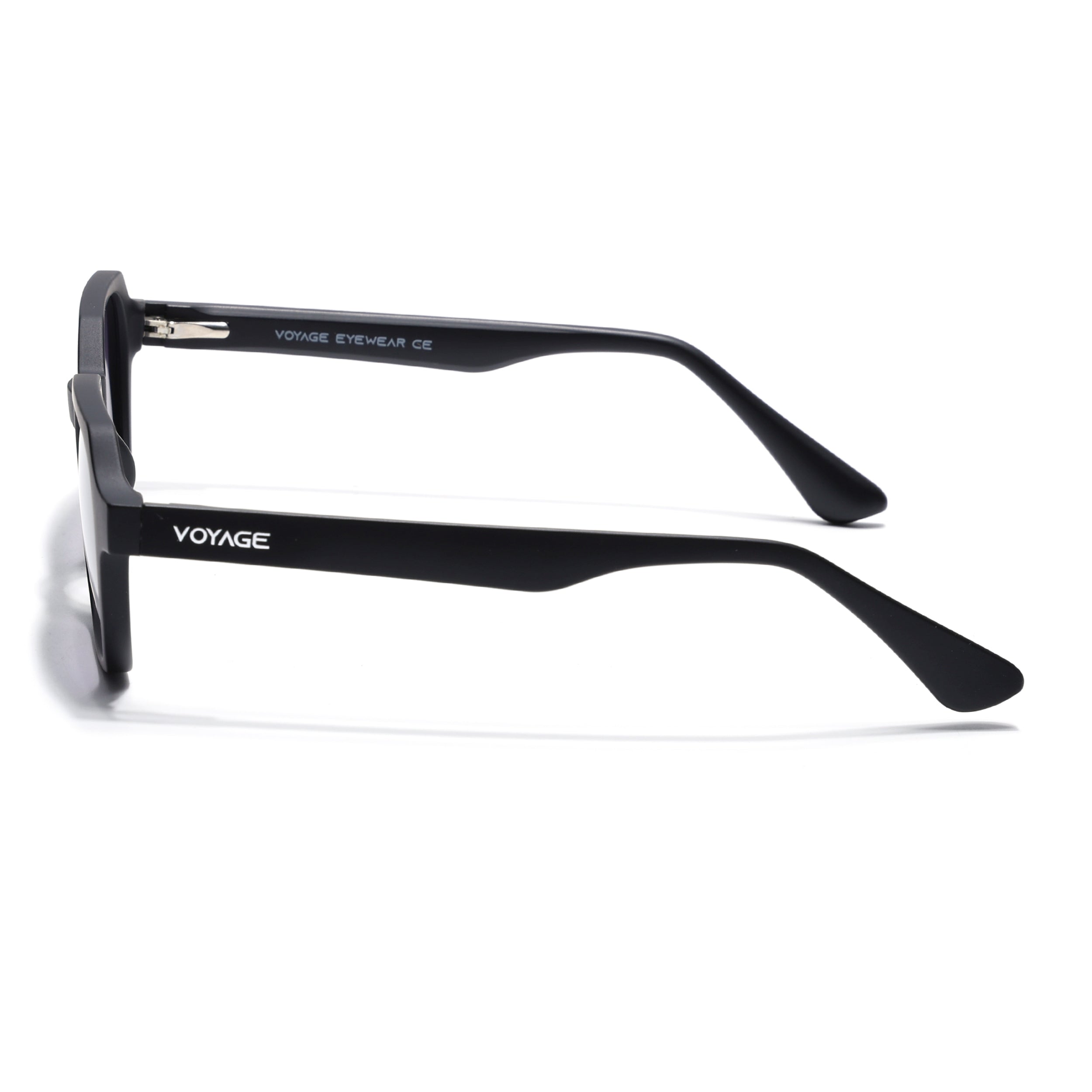 Prizm | Black Hexagonal Polarized Sunglasses | Grey & Clear Lens - PMG7283