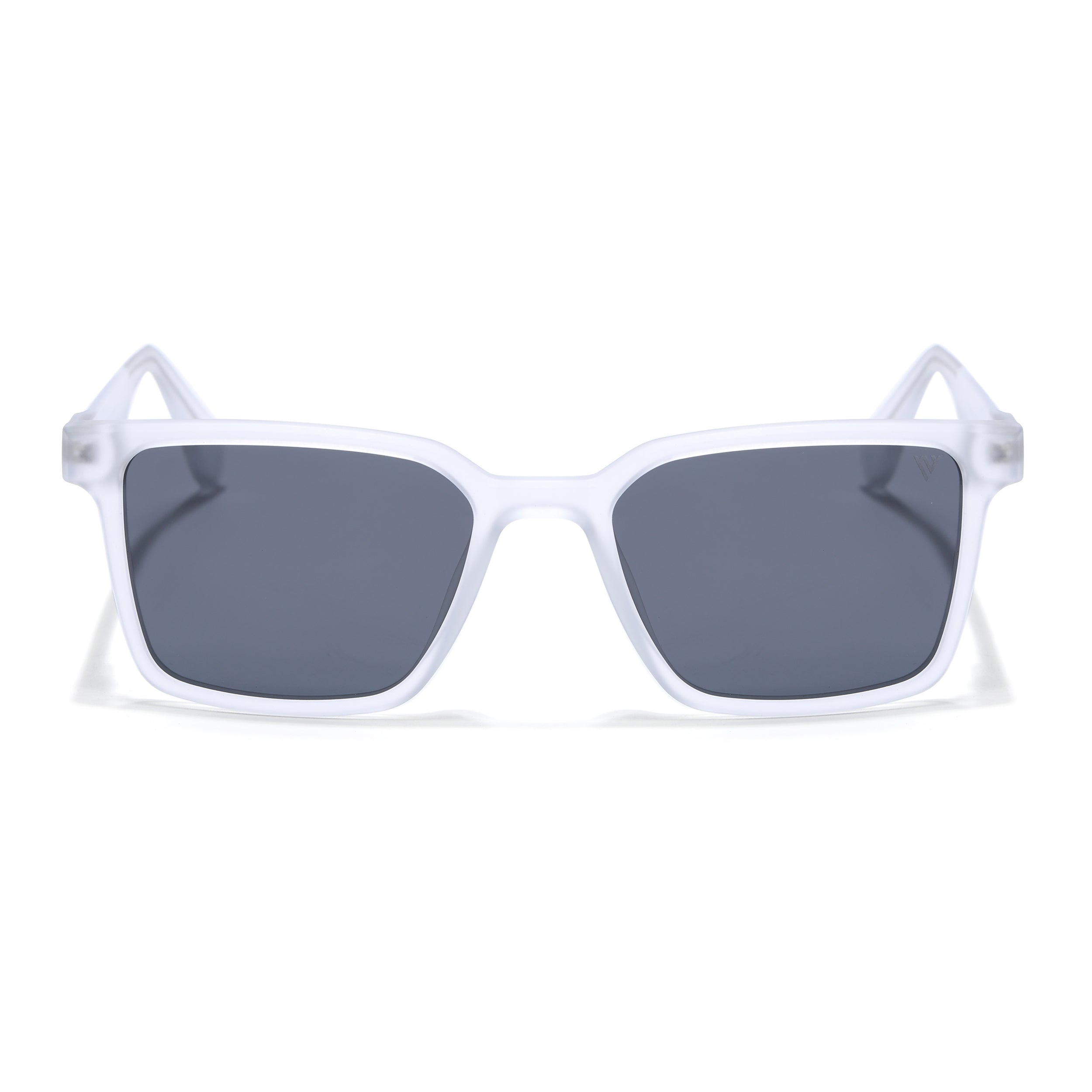 Prizm | Transparent Square Polarized Sunglasses | Black Lens - PMG7293