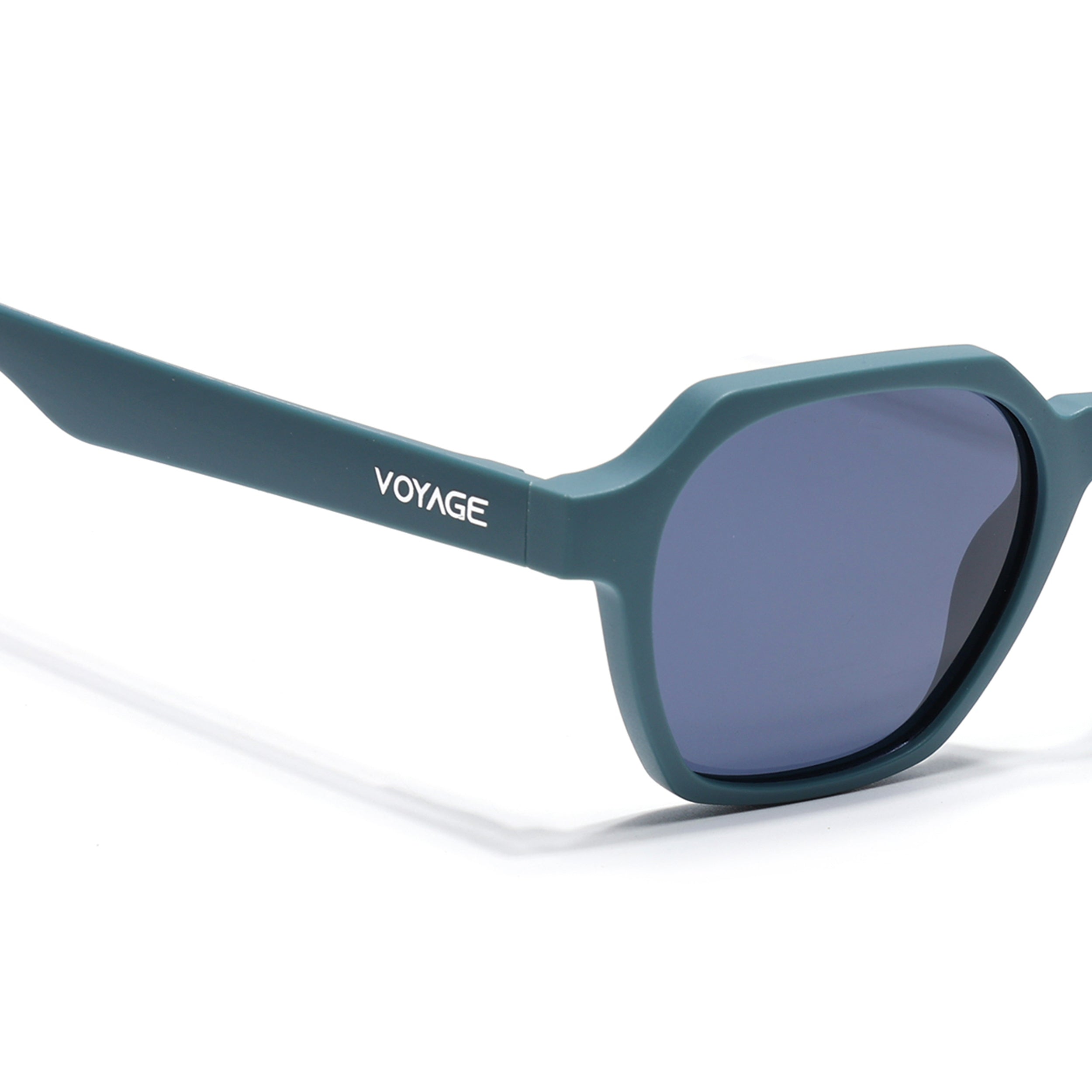 Prizm | Matt Teal Hexagonal Polarized Sunglasses | Grey Lens - PMG7286