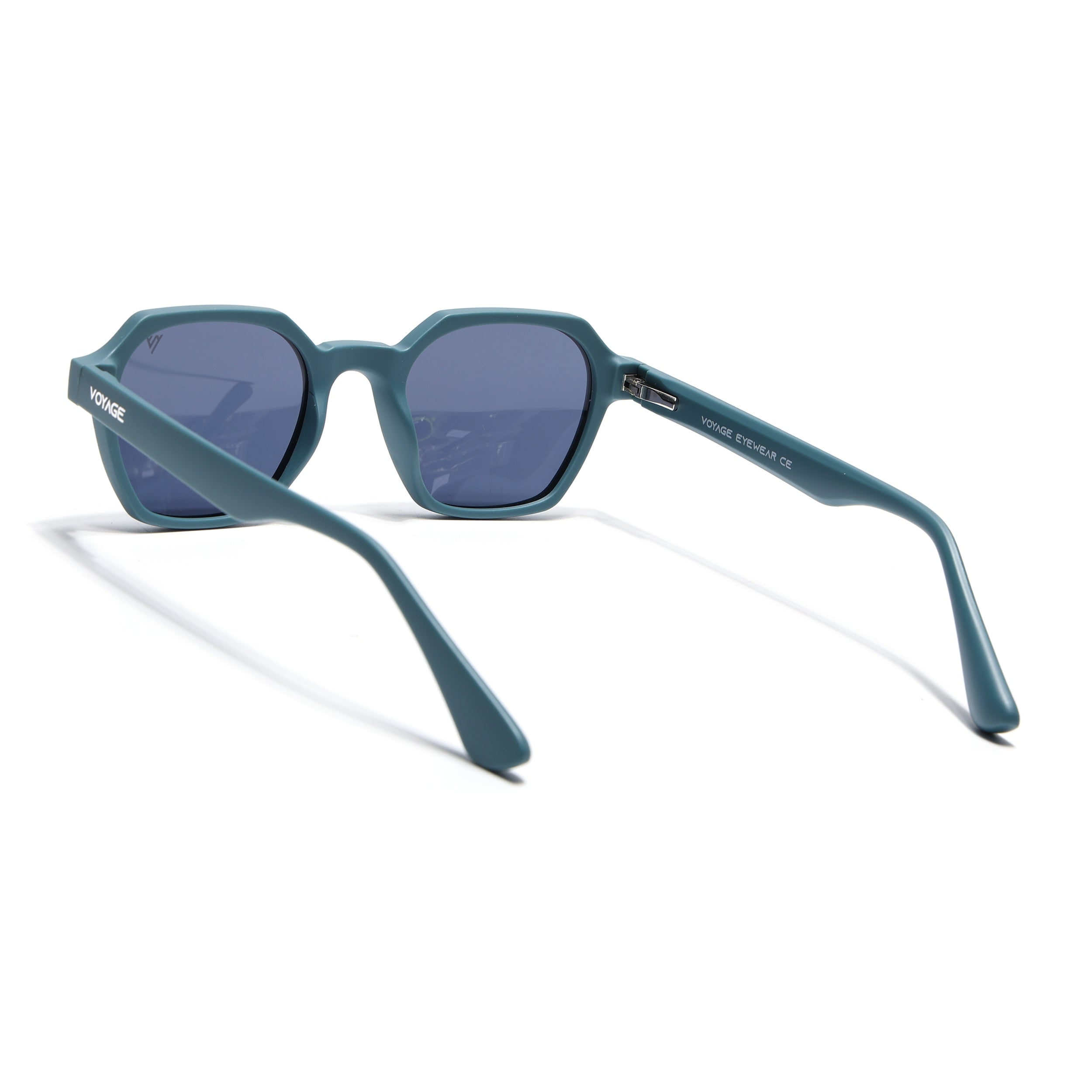 Prizm | Matt Teal Hexagonal Polarized Sunglasses | Grey Lens - PMG7286