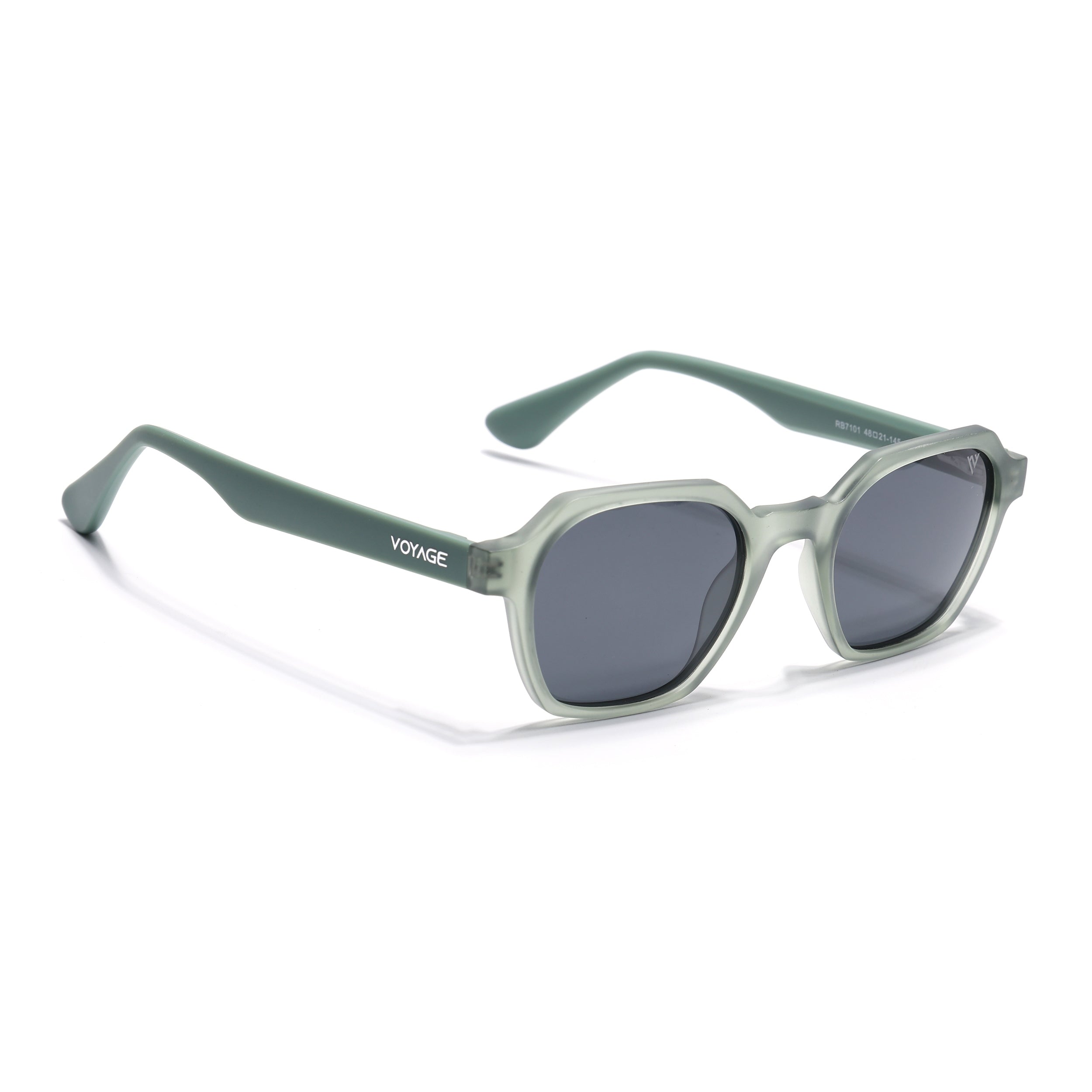 Prizm | Green Hexagonal Polarized Sunglasses | Black Lens - PMG7287