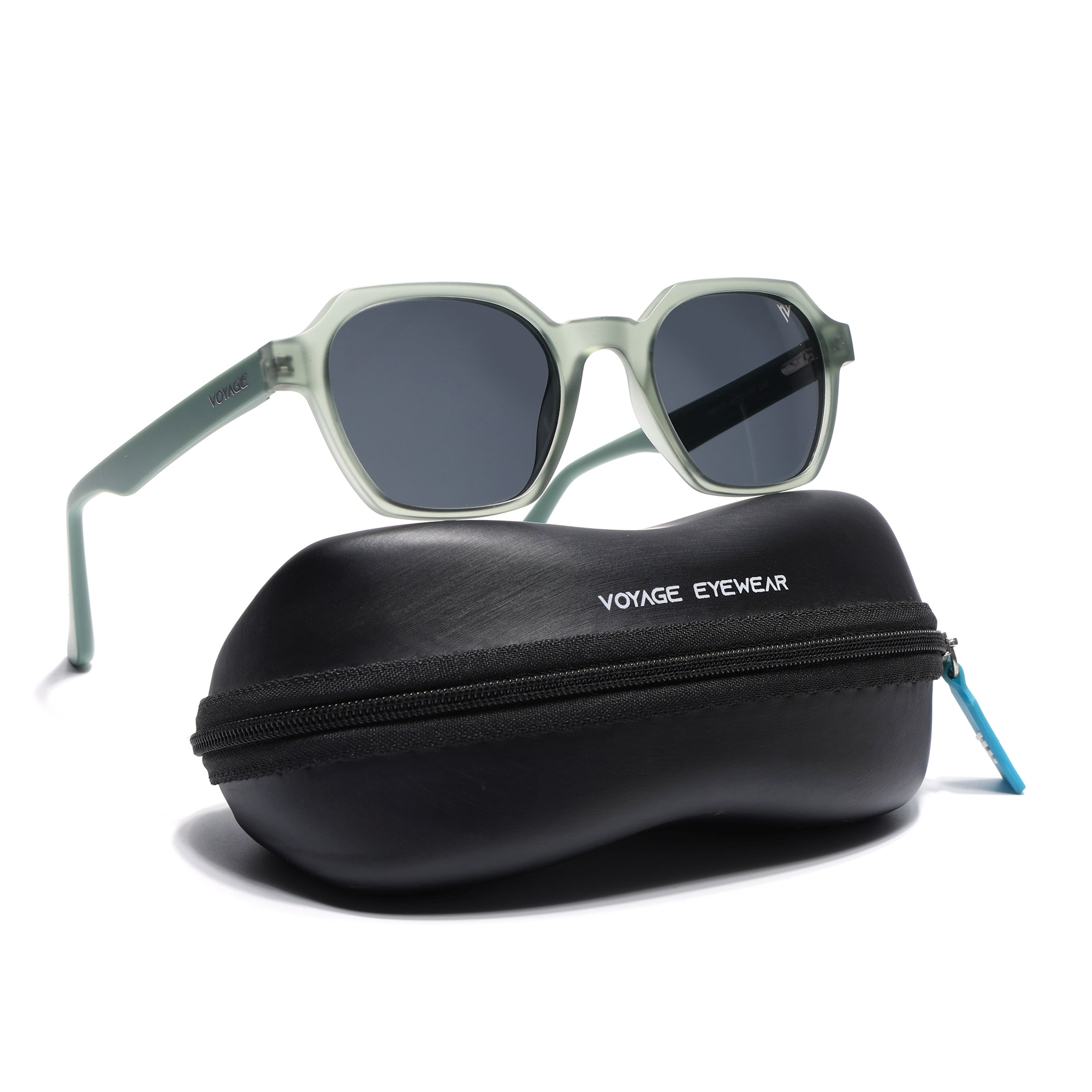 Prizm | Green Hexagonal Polarized Sunglasses | Black Lens - PMG7287