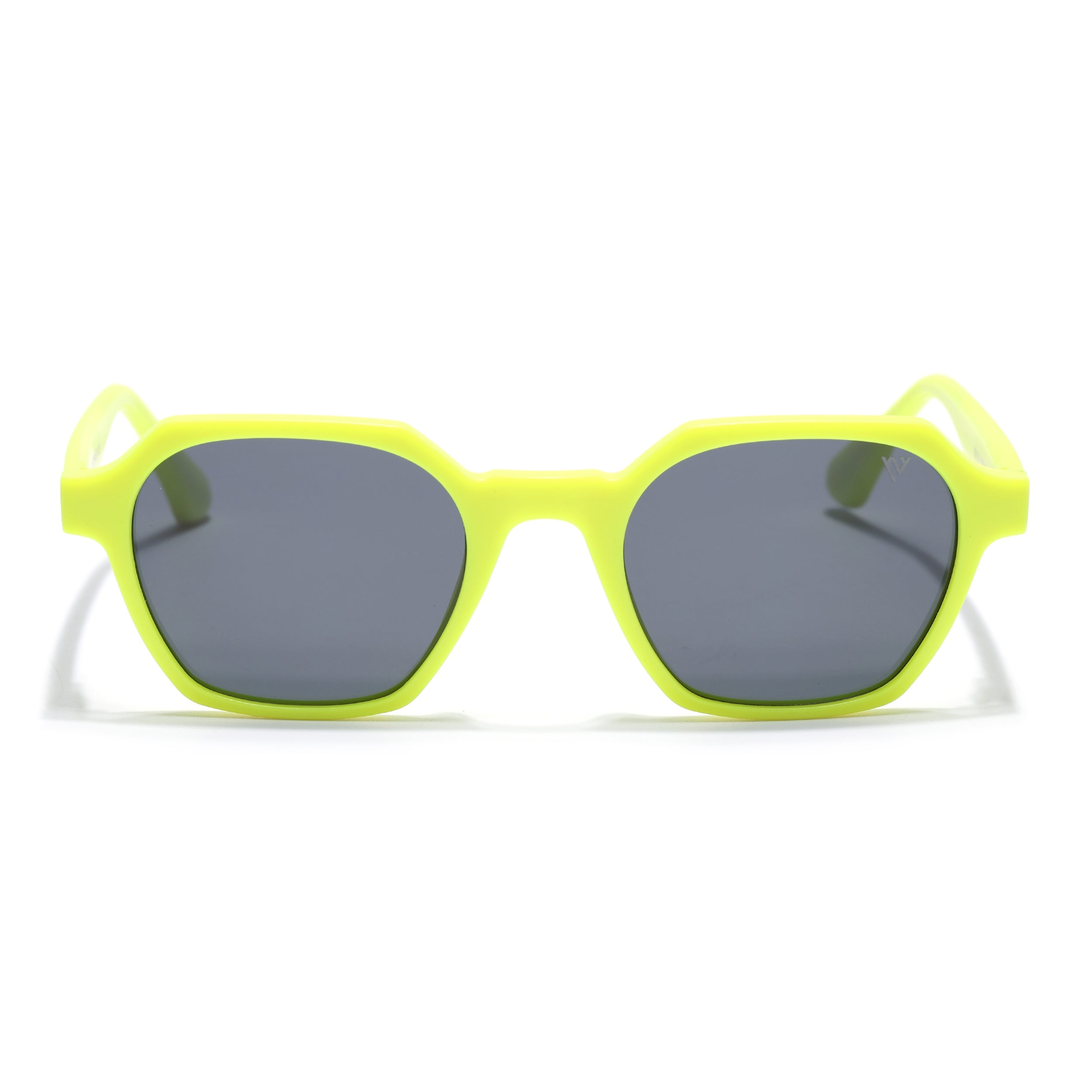 Prizm | Neon Yellow Hexagonal Polarized Sunglasses | Black Lens - PMG7290