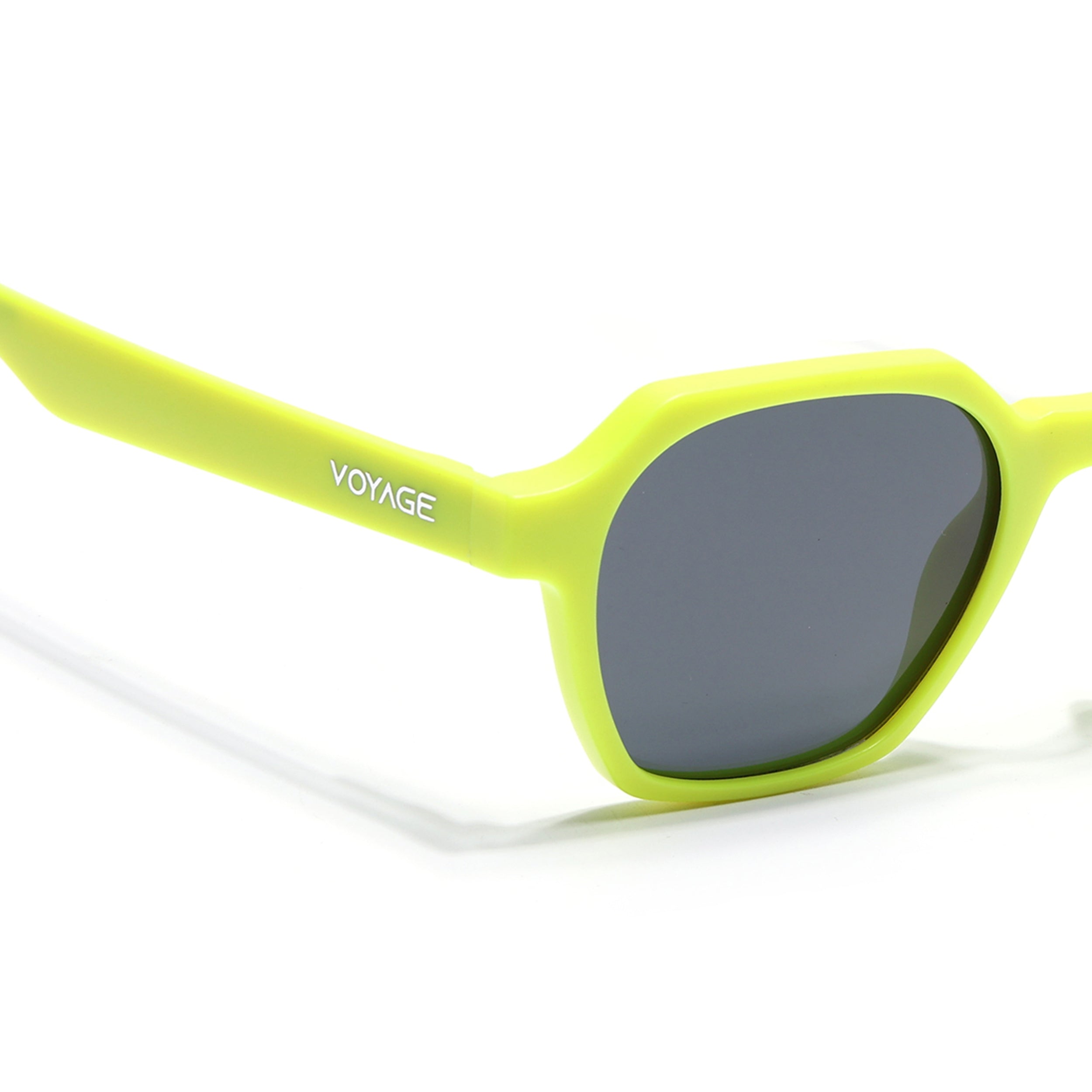 Prizm | Neon Yellow Hexagonal Polarized Sunglasses | Black Lens - PMG7290