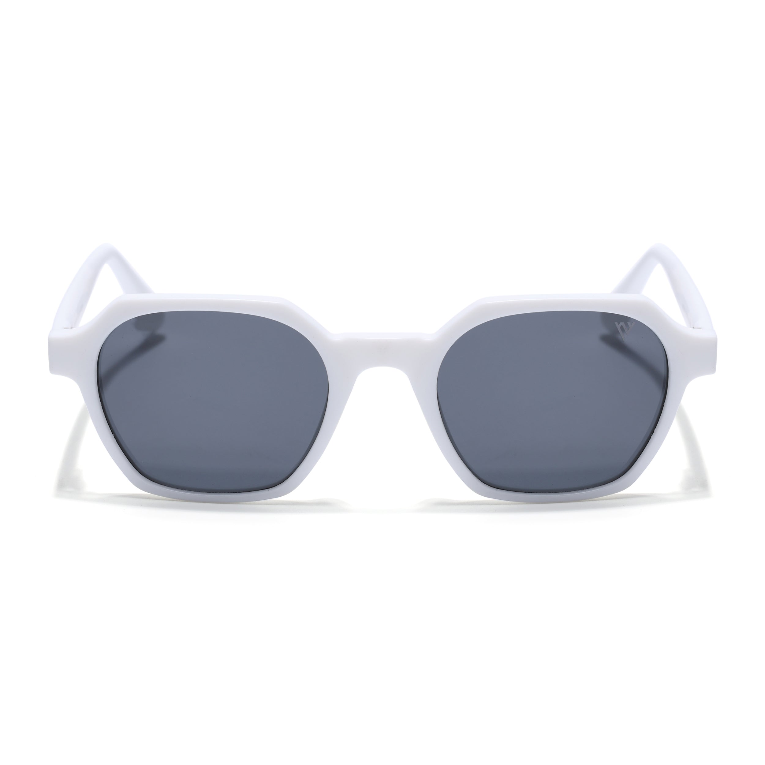 Prizm | White Hexagonal Polarized Sunglasses | Black Lens - PMG7291