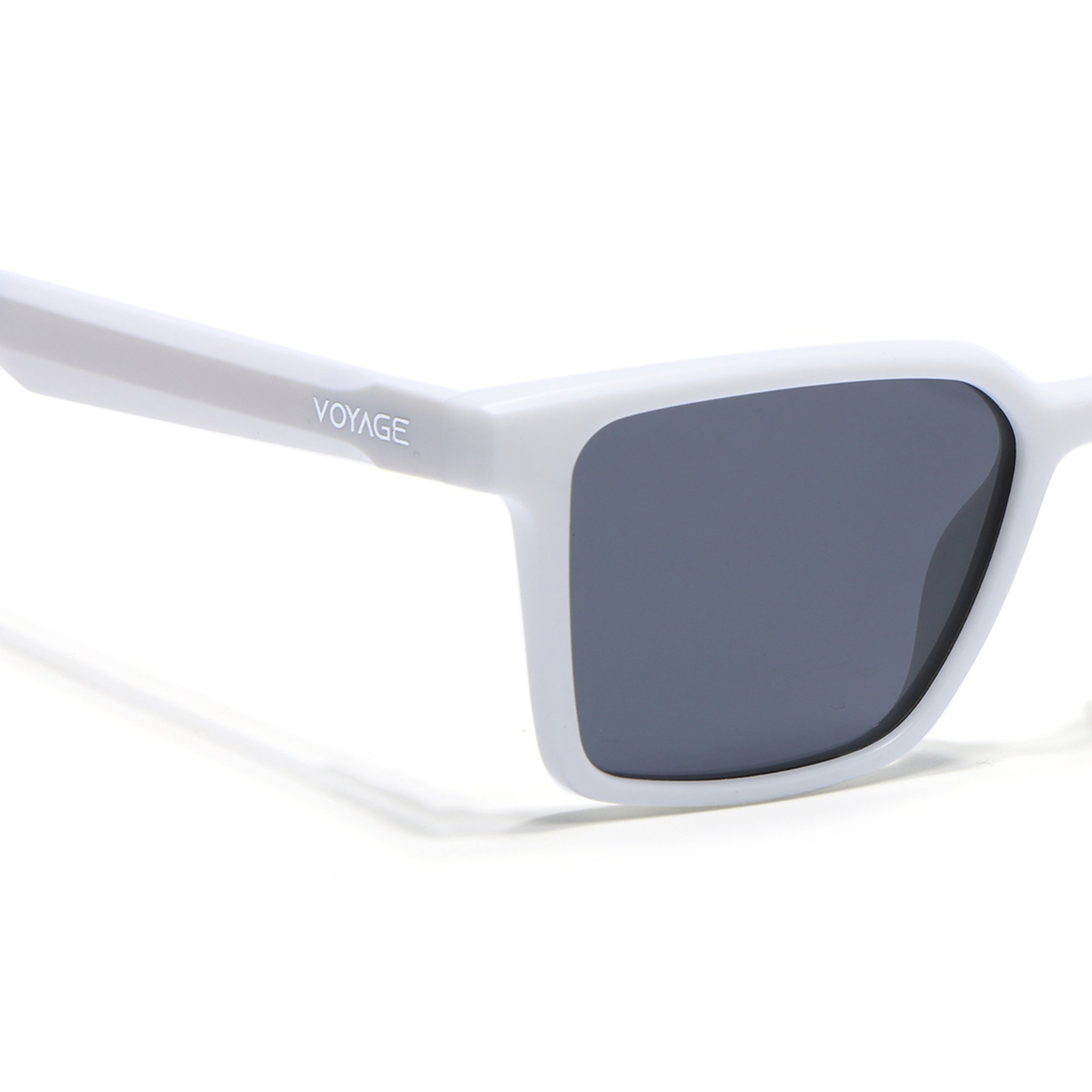 Prizm | White Square Polarized Sunglasses | Black Lens - PMG7300