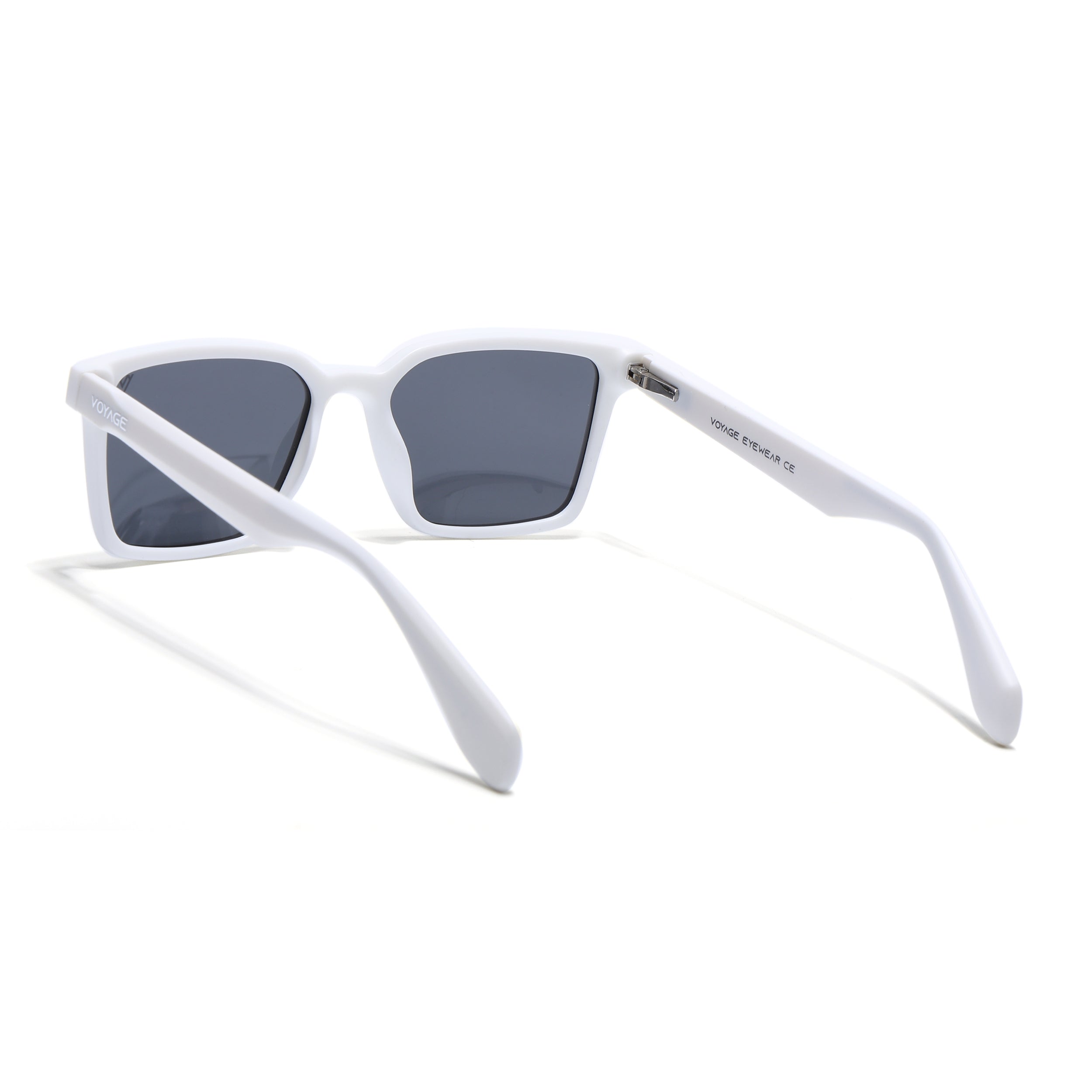 Prizm | White Square Polarized Sunglasses | Black Lens - PMG7300