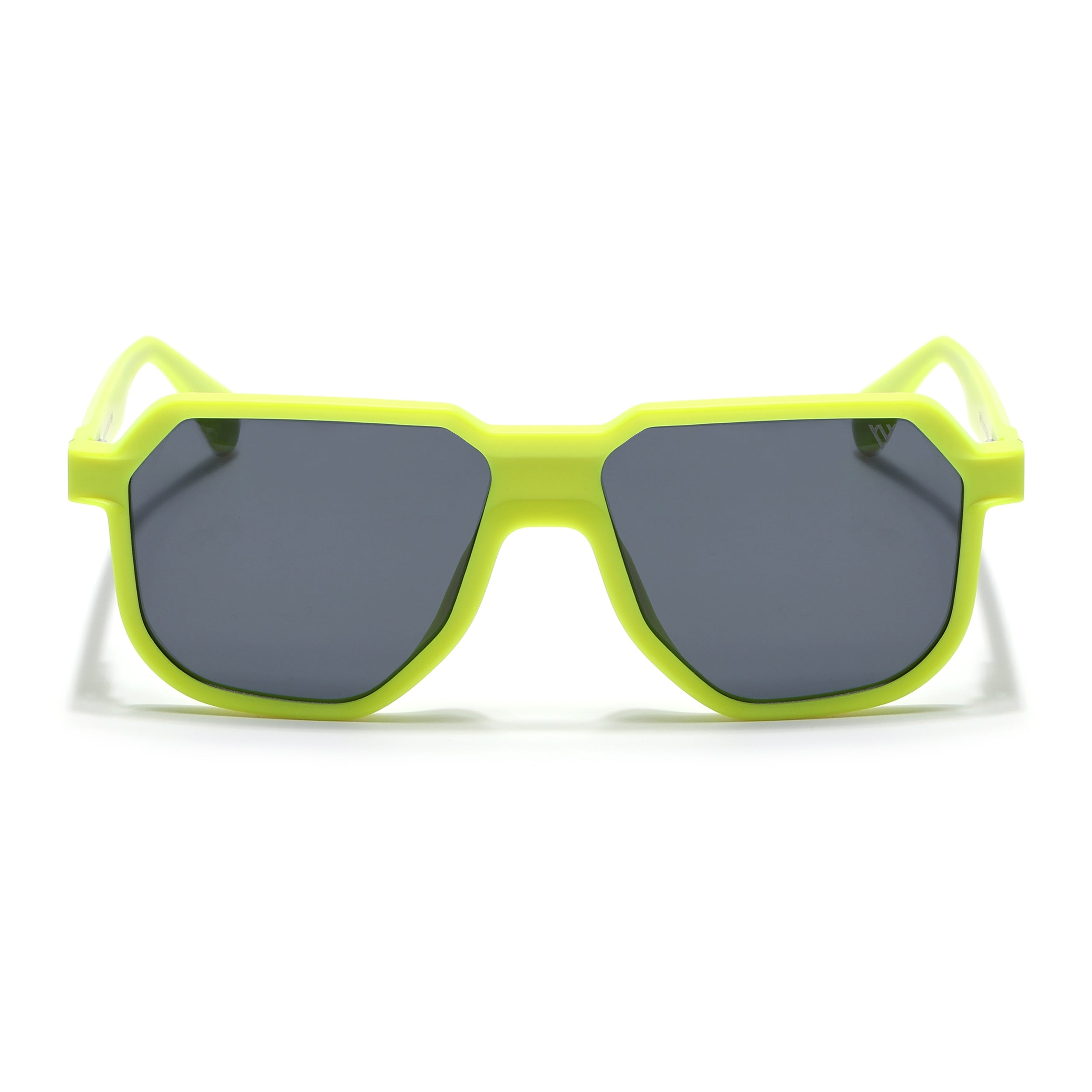 Prizm | Neon Yellow Hexagonal Polarized Sunglasses | Black Lens - PMG6715