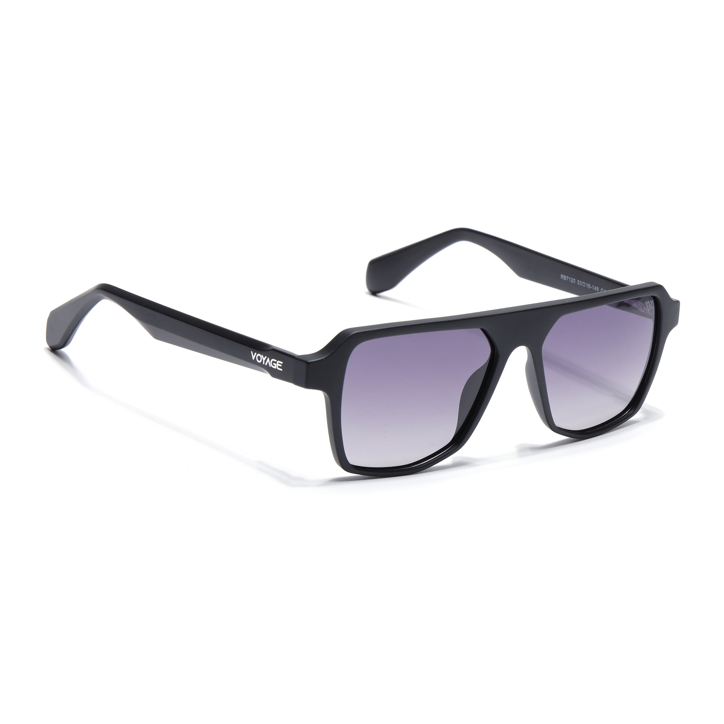 Prizm | Black Wayfarer Polarized Sunglasses | Grey & Clear Lens - PMG7274