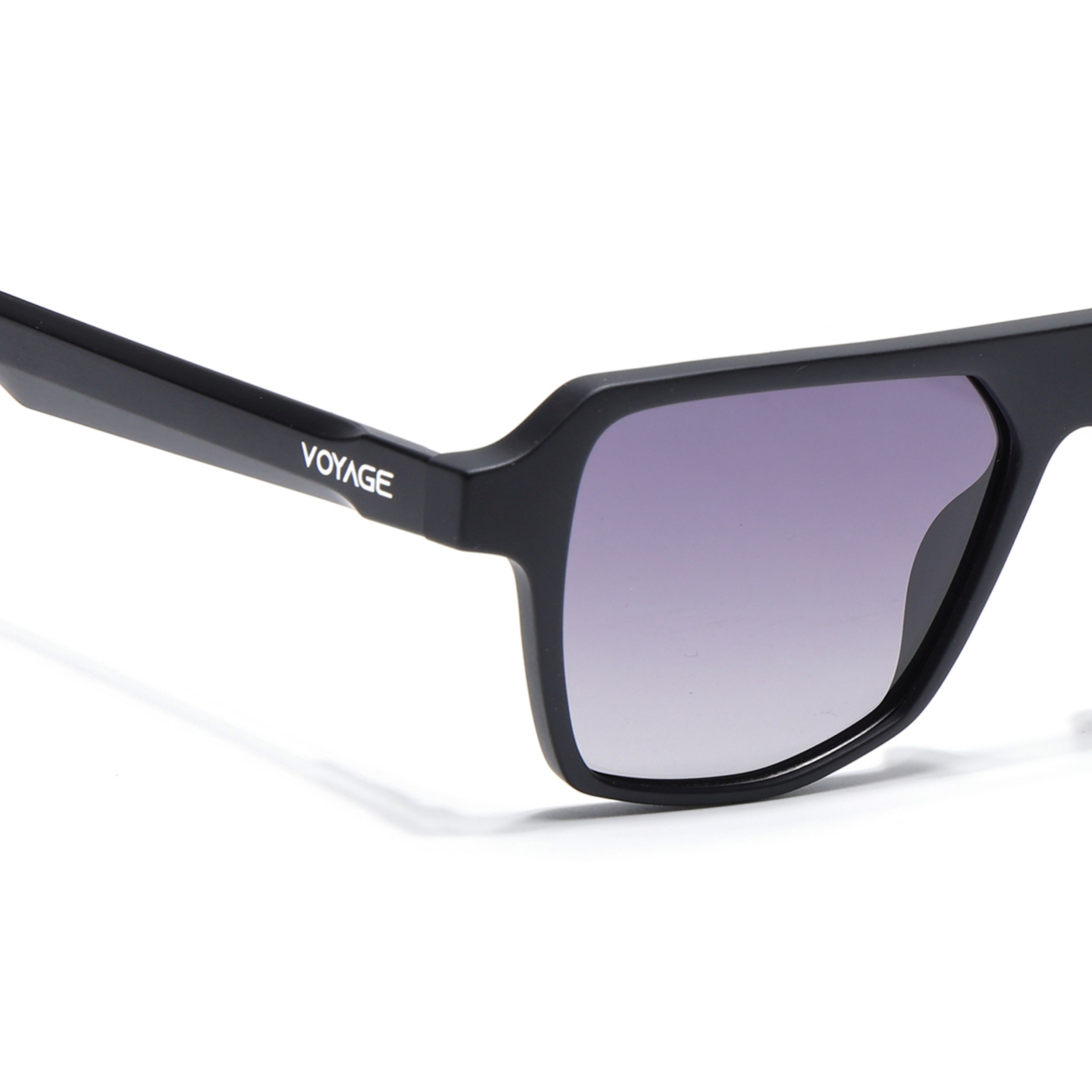 Prizm | Black Wayfarer Polarized Sunglasses | Grey & Clear Lens - PMG7274