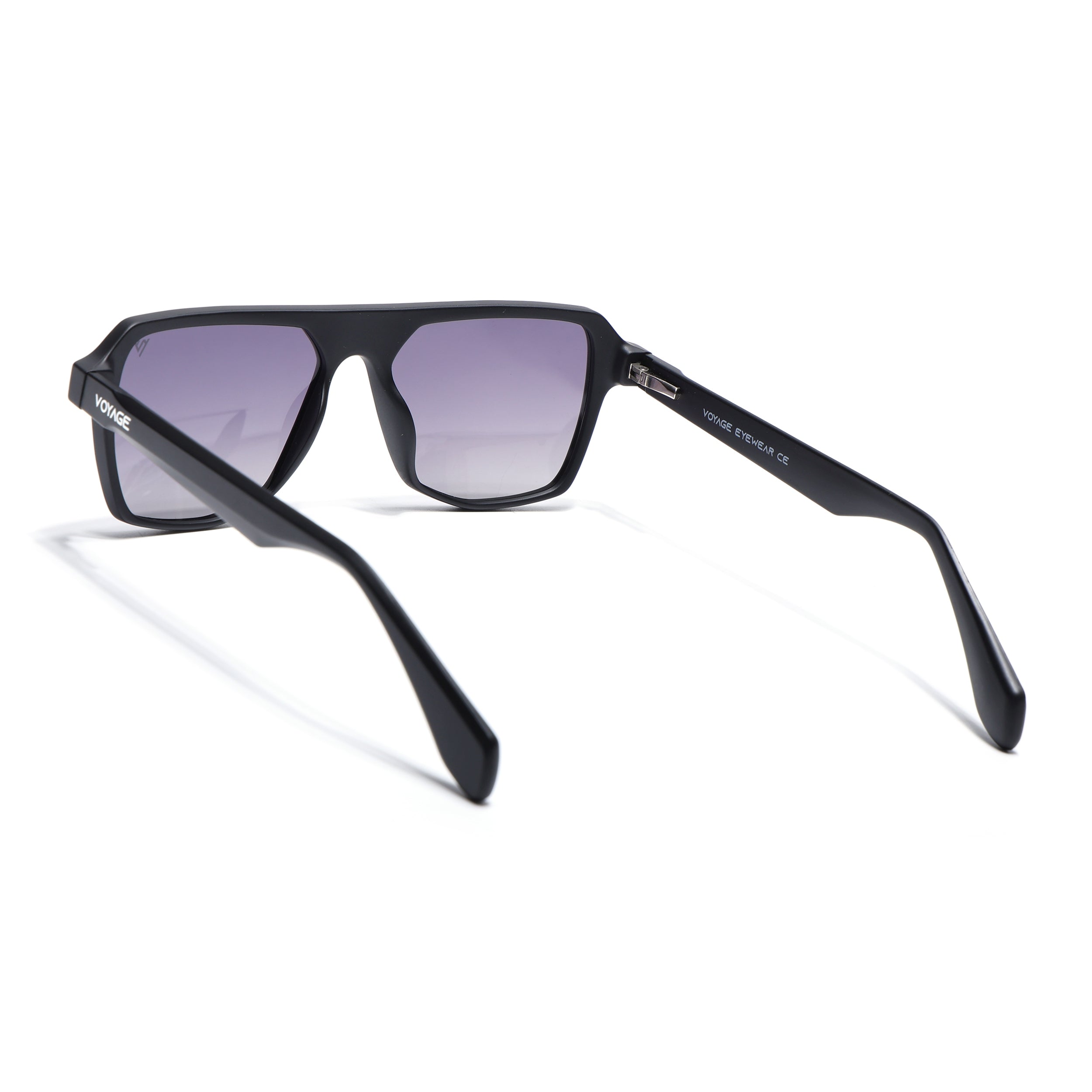 Prizm | Black Wayfarer Polarized Sunglasses | Grey & Clear Lens - PMG7274