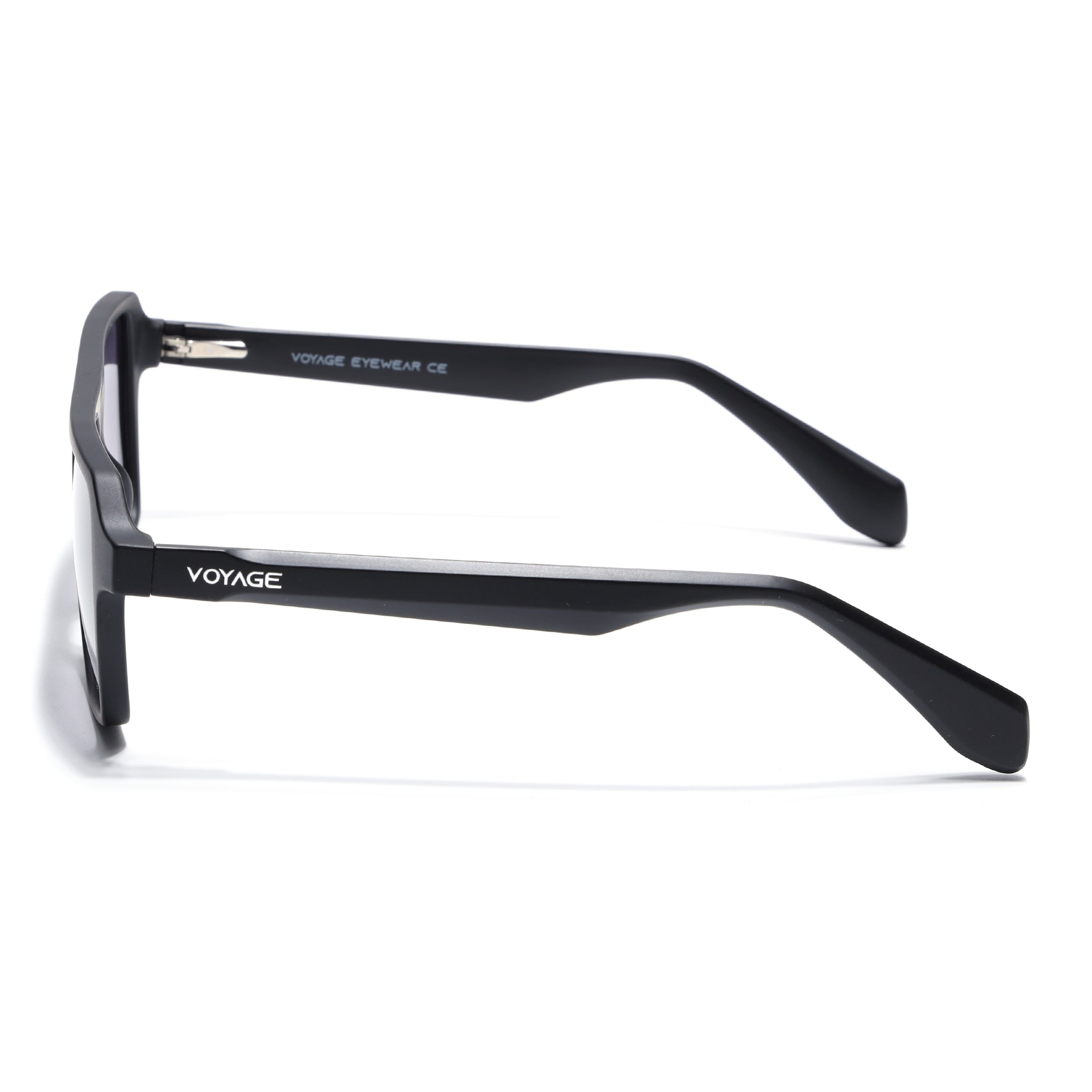 Prizm | Black Wayfarer Polarized Sunglasses | Grey & Clear Lens - PMG7274