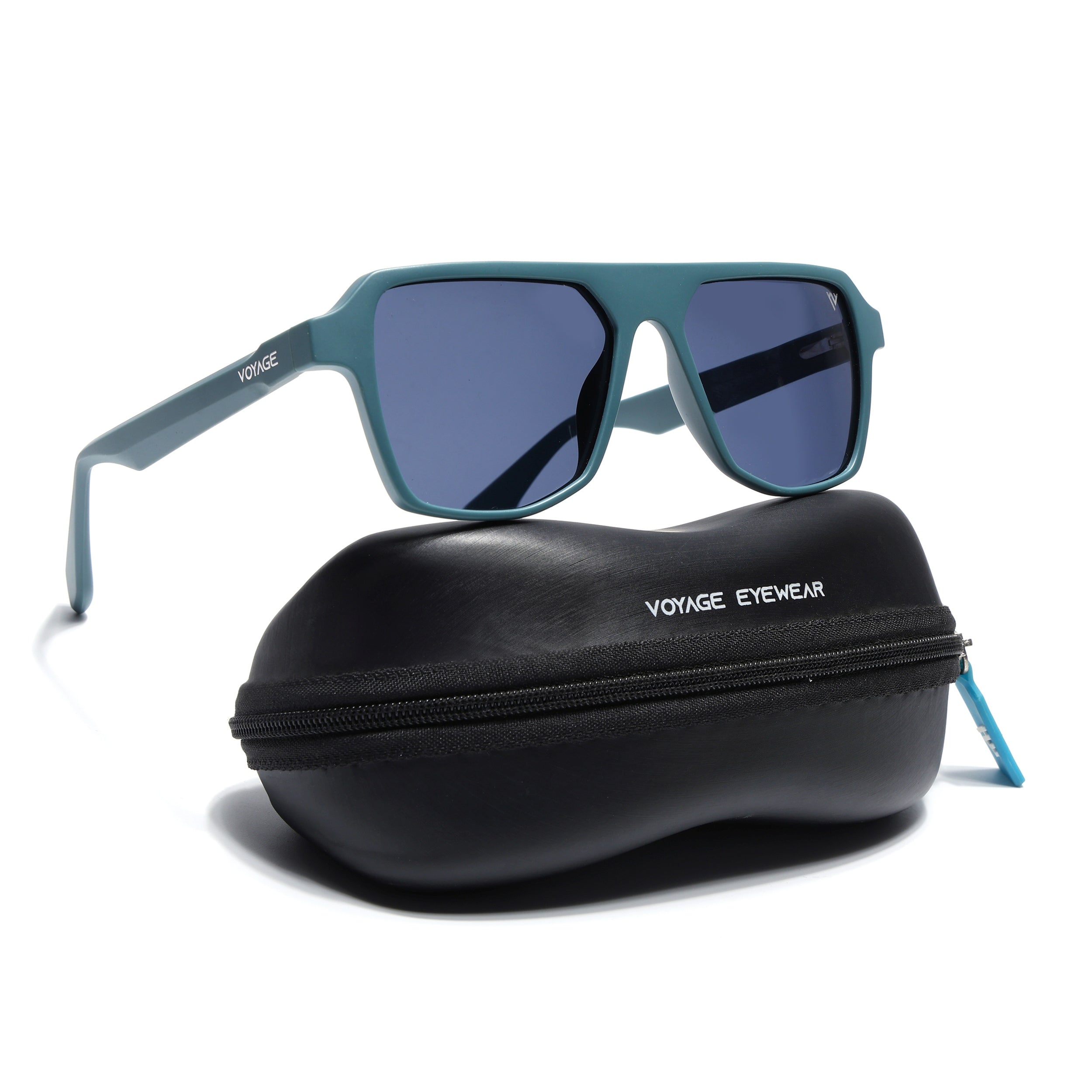 Prizm | Matt Teal Wayfarer Polarized Sunglasses | Grey Lens - PMG7277