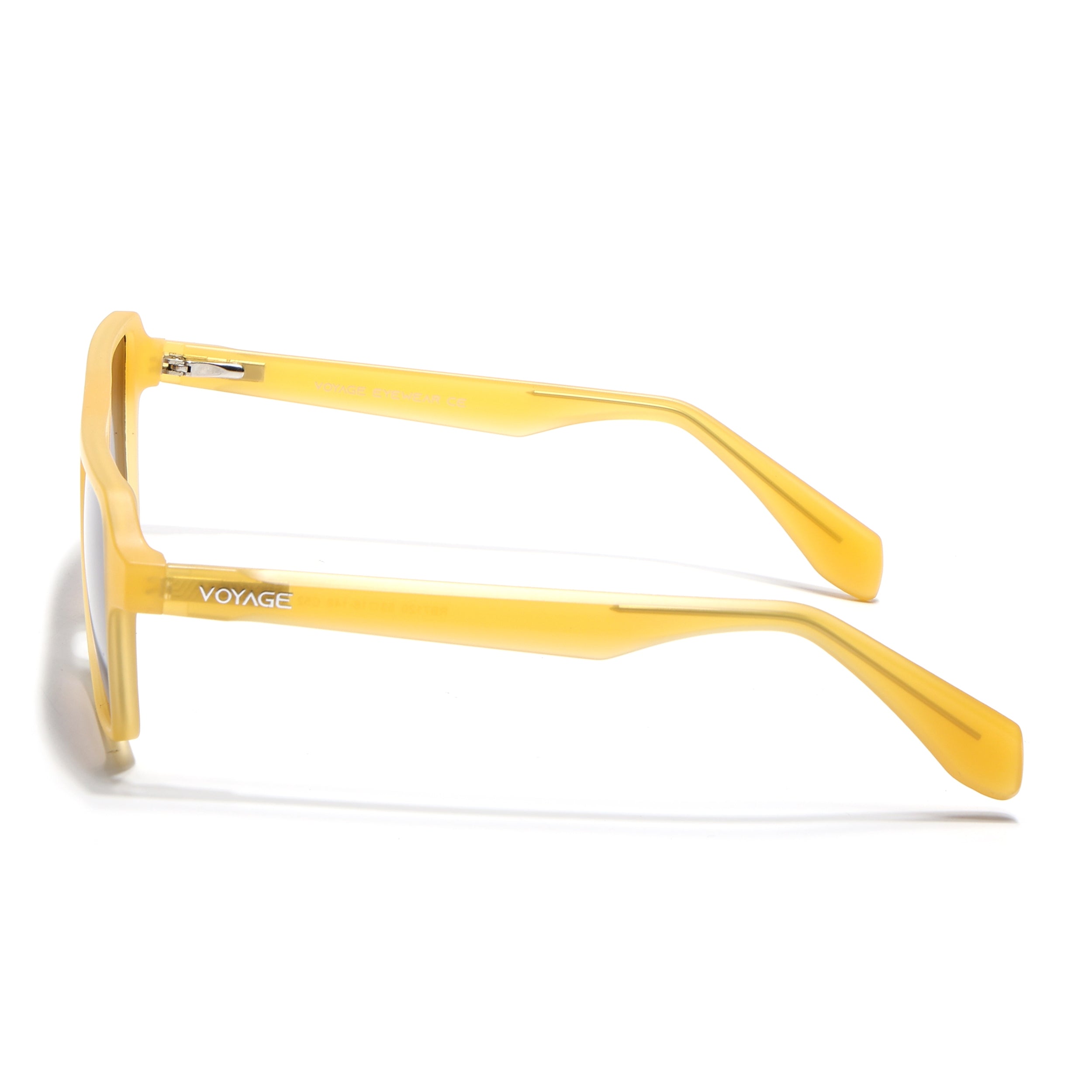 Prizm | Sun Yellow Wayfarer Polarized Sunglasses | Brown & Clear Lens - PMG7280