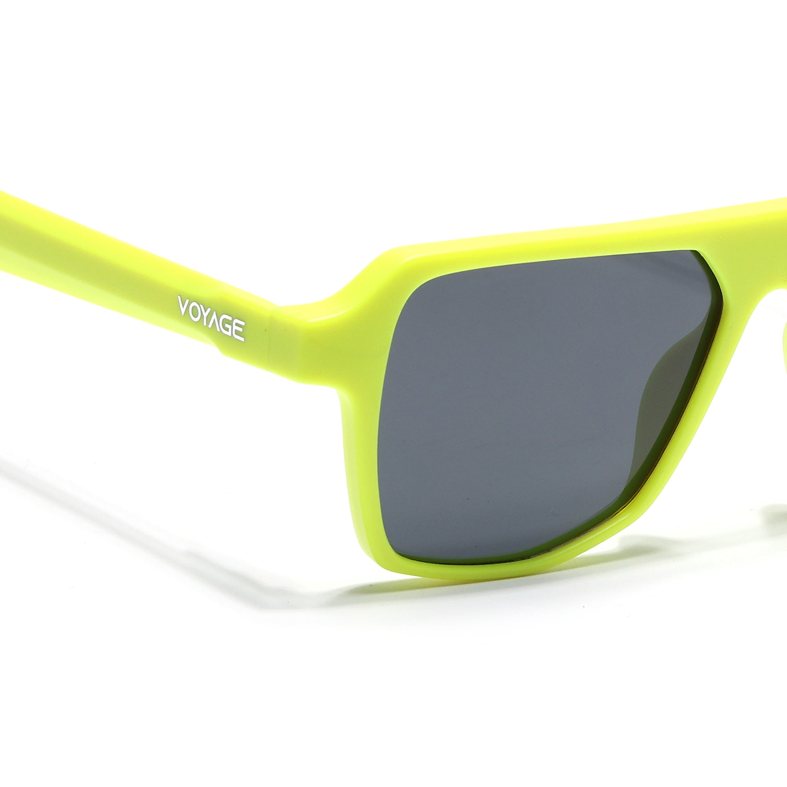 Prizm | Neon Yellow Wayfarer Polarized Sunglasses | Black Lens - PMG7281