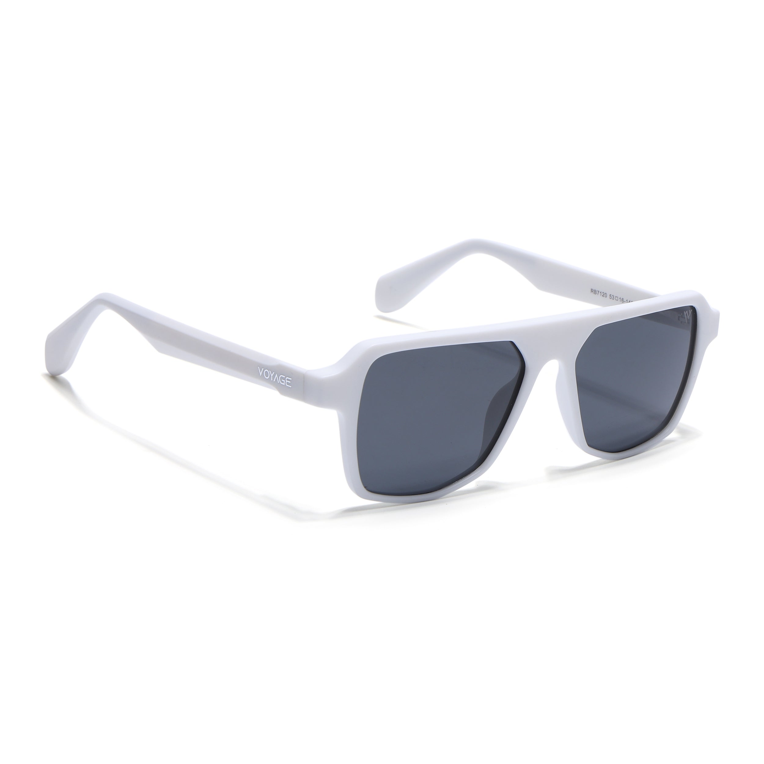 Prizm | White Wayfarer Polarized Sunglasses | Black Lens - PMG7282