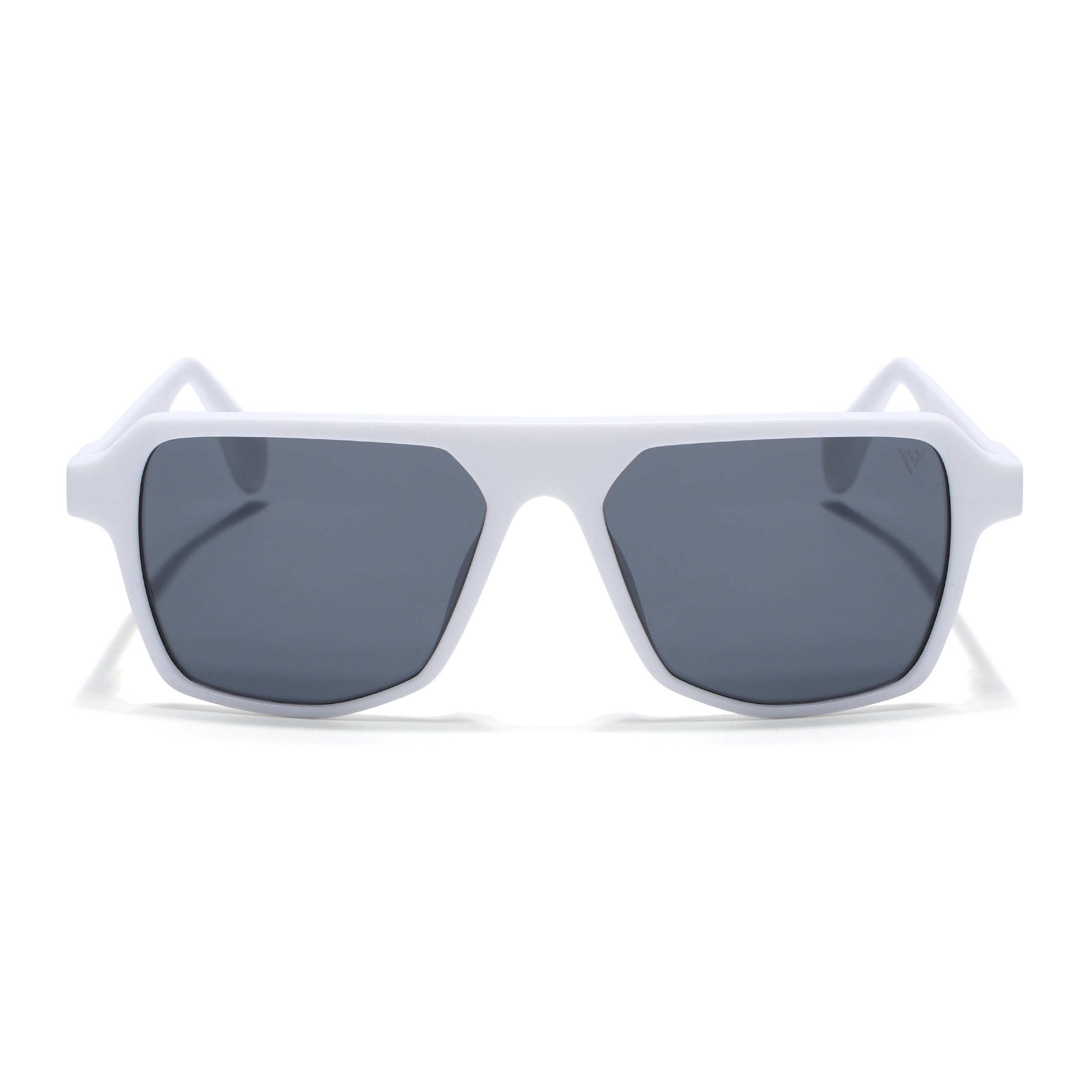 Prizm | White Wayfarer Polarized Sunglasses | Black Lens - PMG7282