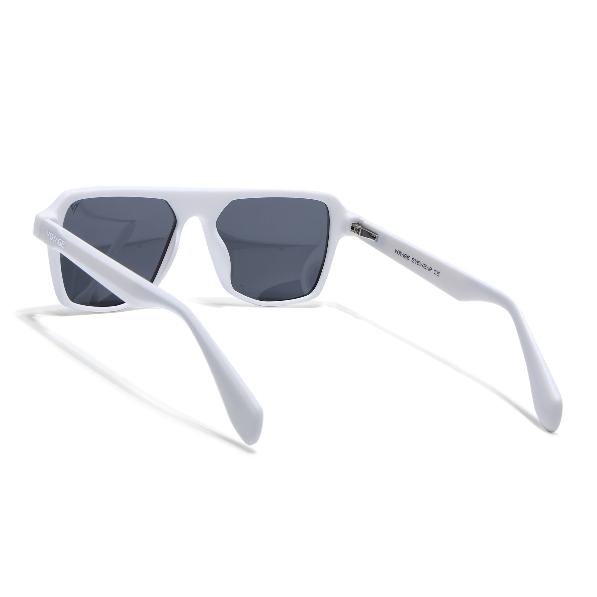 Prizm | White Wayfarer Polarized Sunglasses | Black Lens - PMG7282