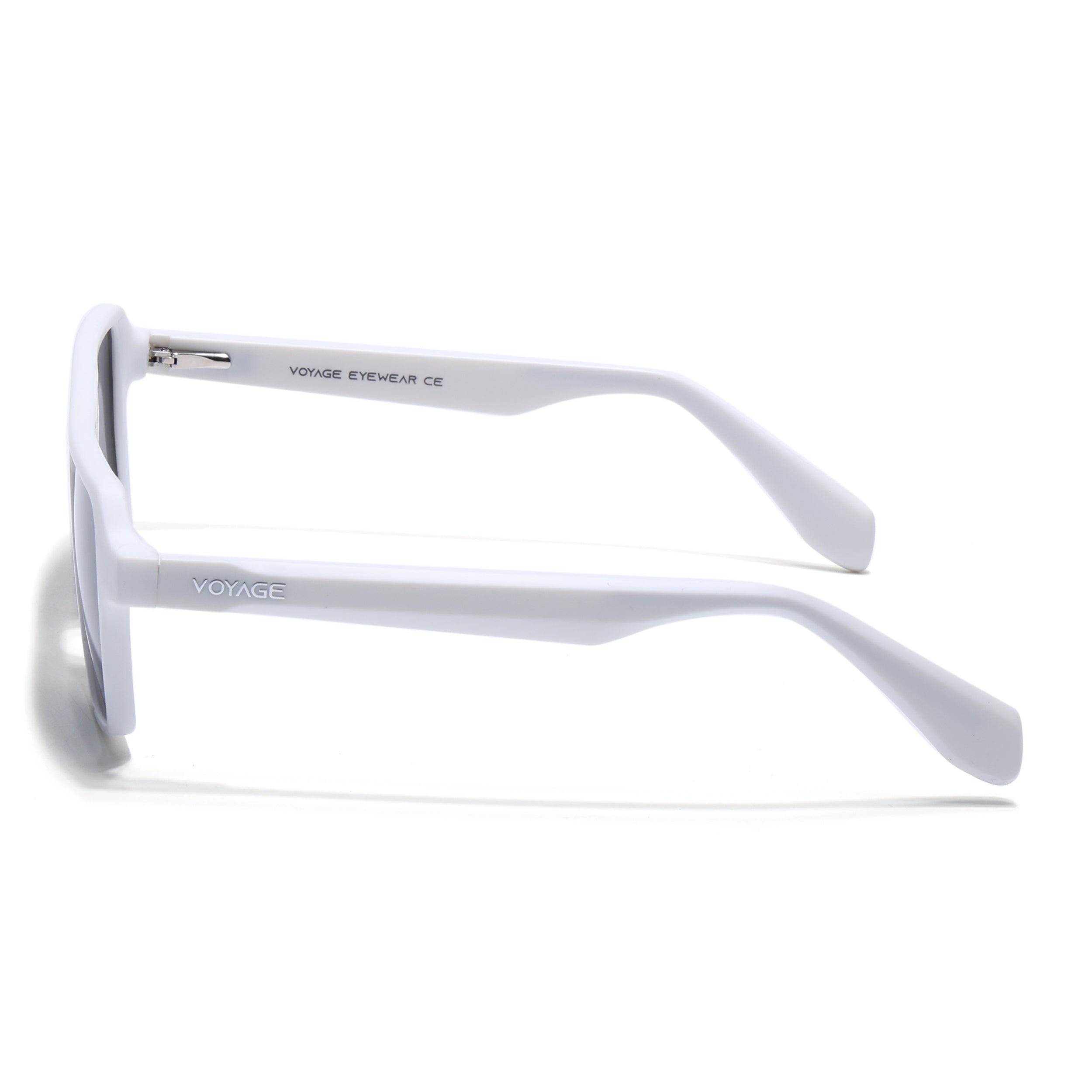 Prizm | White Wayfarer Polarized Sunglasses | Black Lens - PMG7282