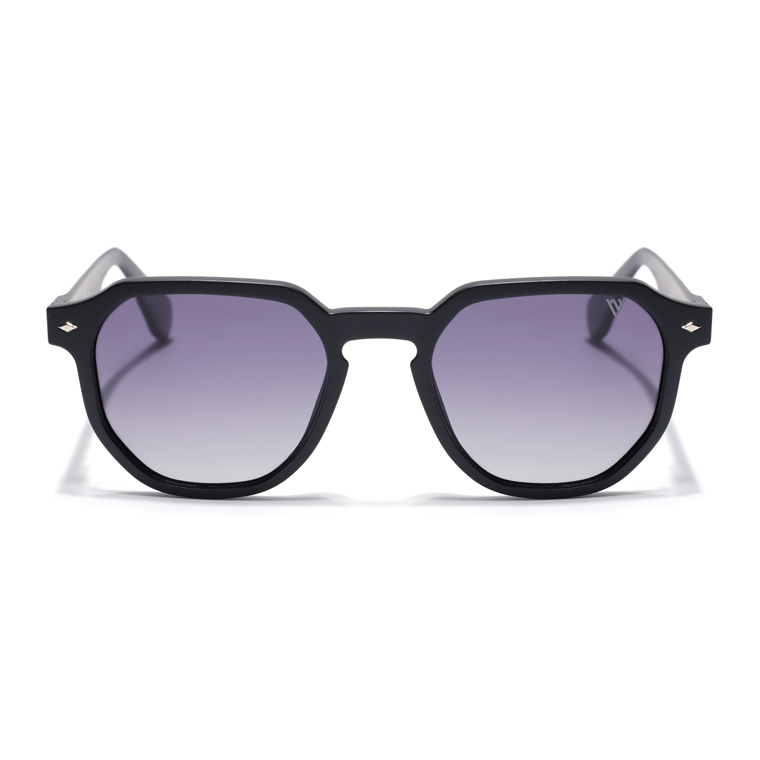 Prizm | Black Hexagonal Polarized Sunglasses | Black & Clear Lens - PMG7264