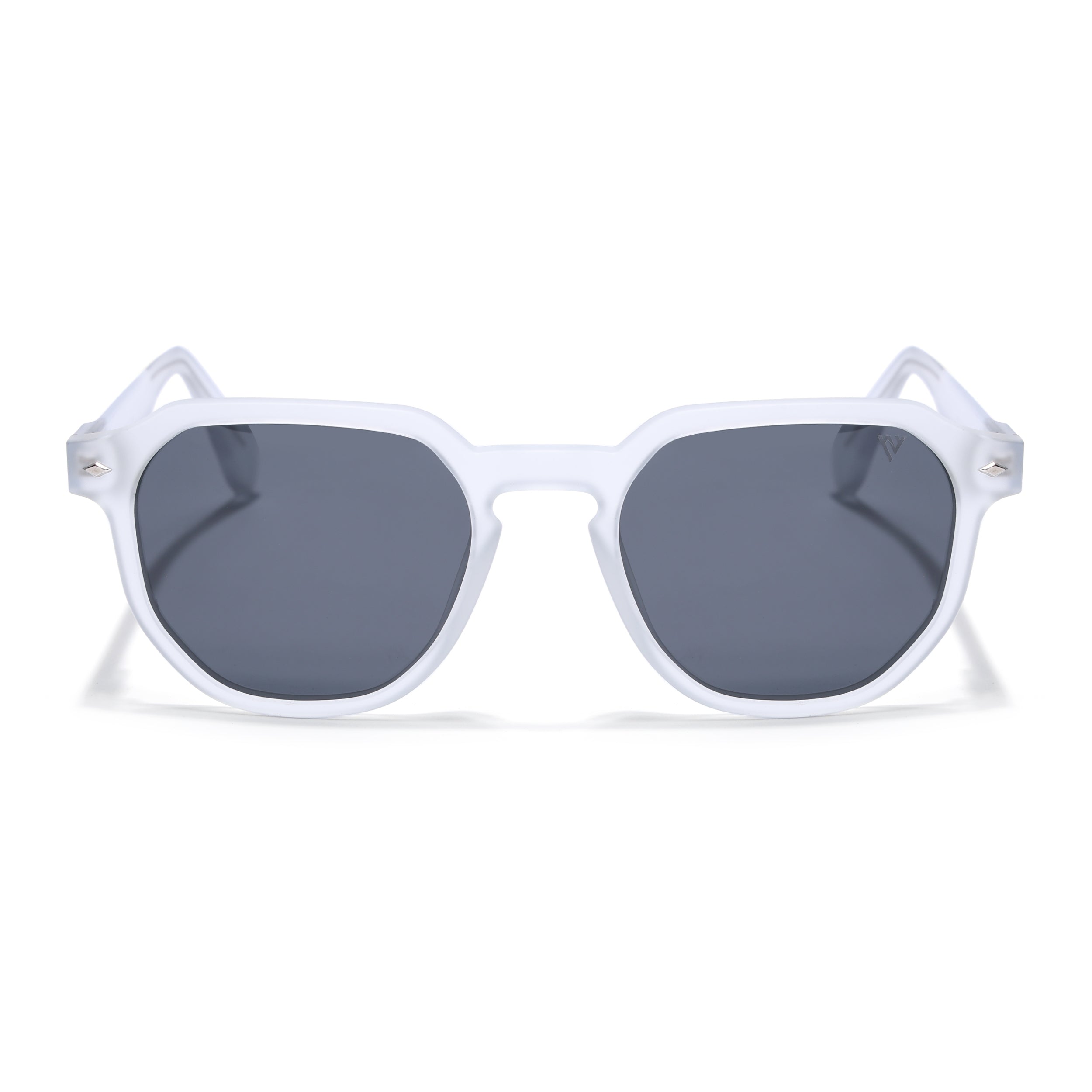 Prizm | Transparent Hexagonal Polarized Sunglasses | Black Lens - PMG7266