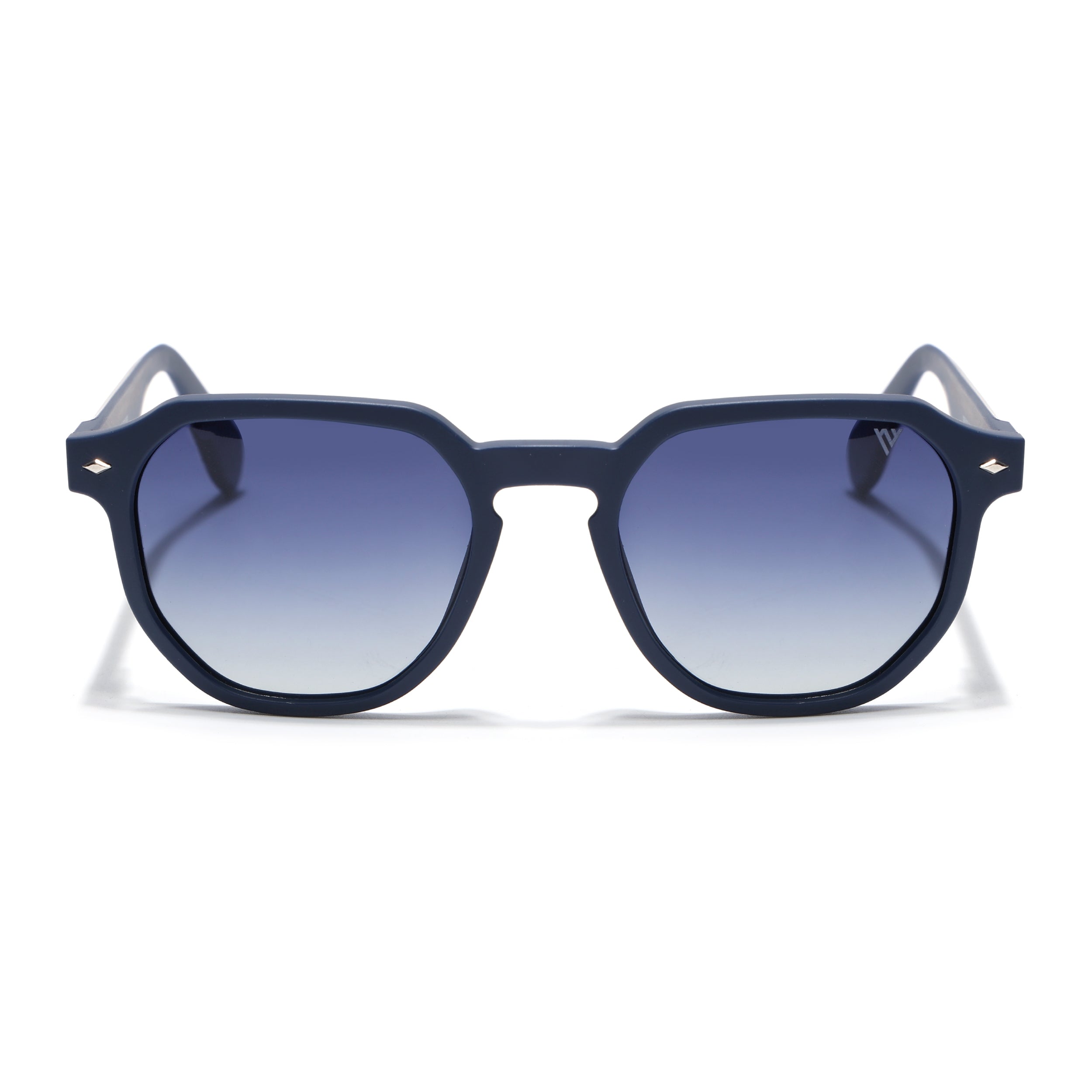 Prizm | Matt Blue Hexagonal Polarized Sunglasses | Grey & Clear Lens | Frame - PMG7267