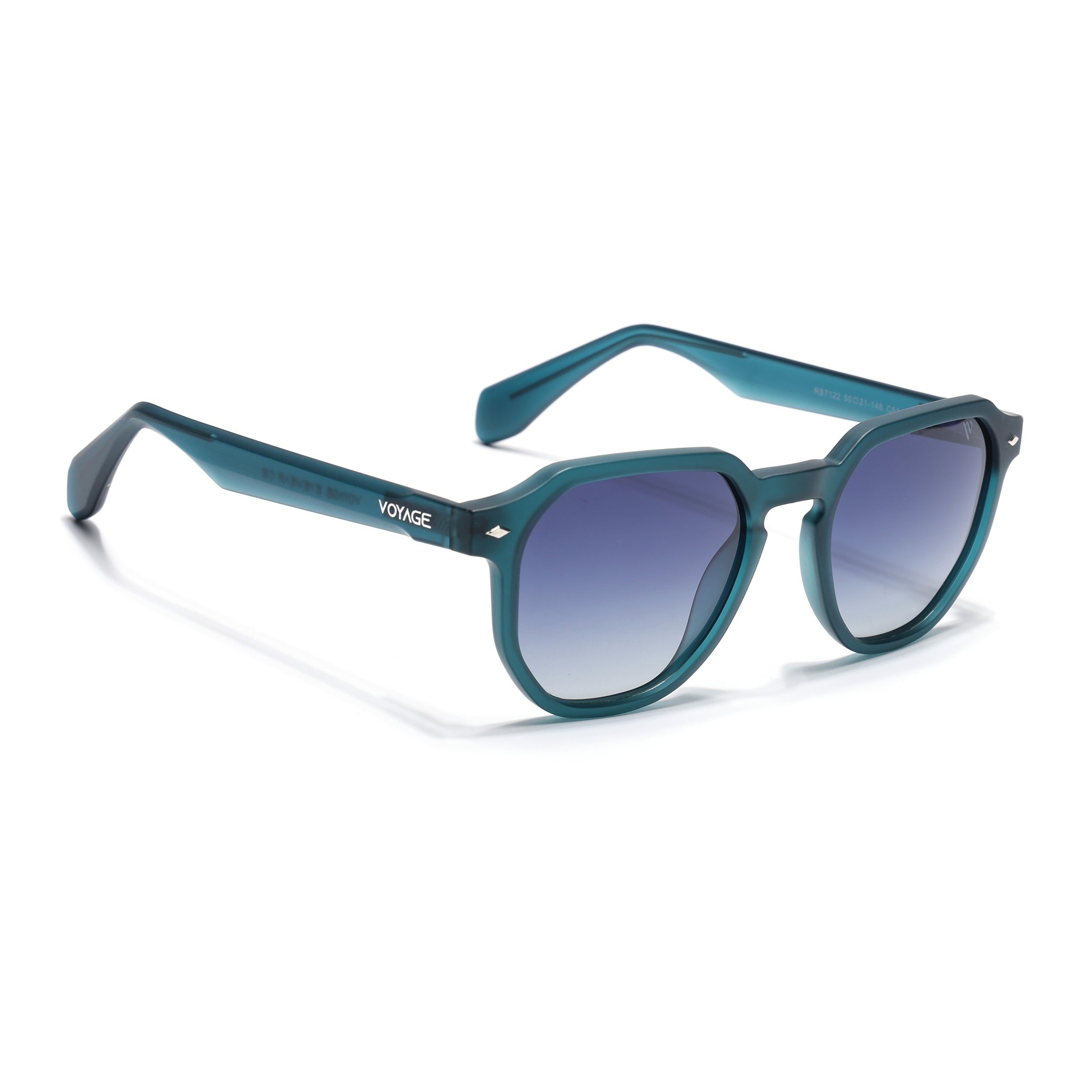 Prizm | Sea Green Hexagonal Polarized Sunglasses | Grey & Clear Lens - PMG7270