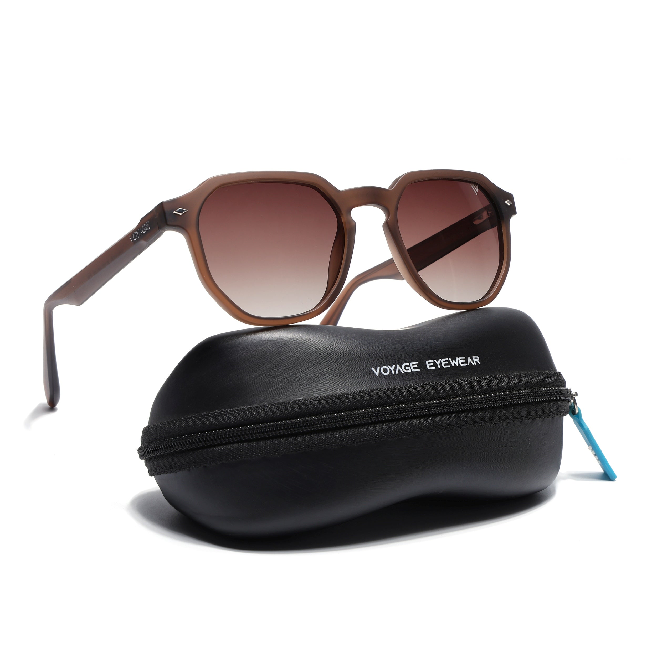 Prizm | Brown Hexagonal Polarized Sunglasses | Brown & Clear Lens - PMG7271