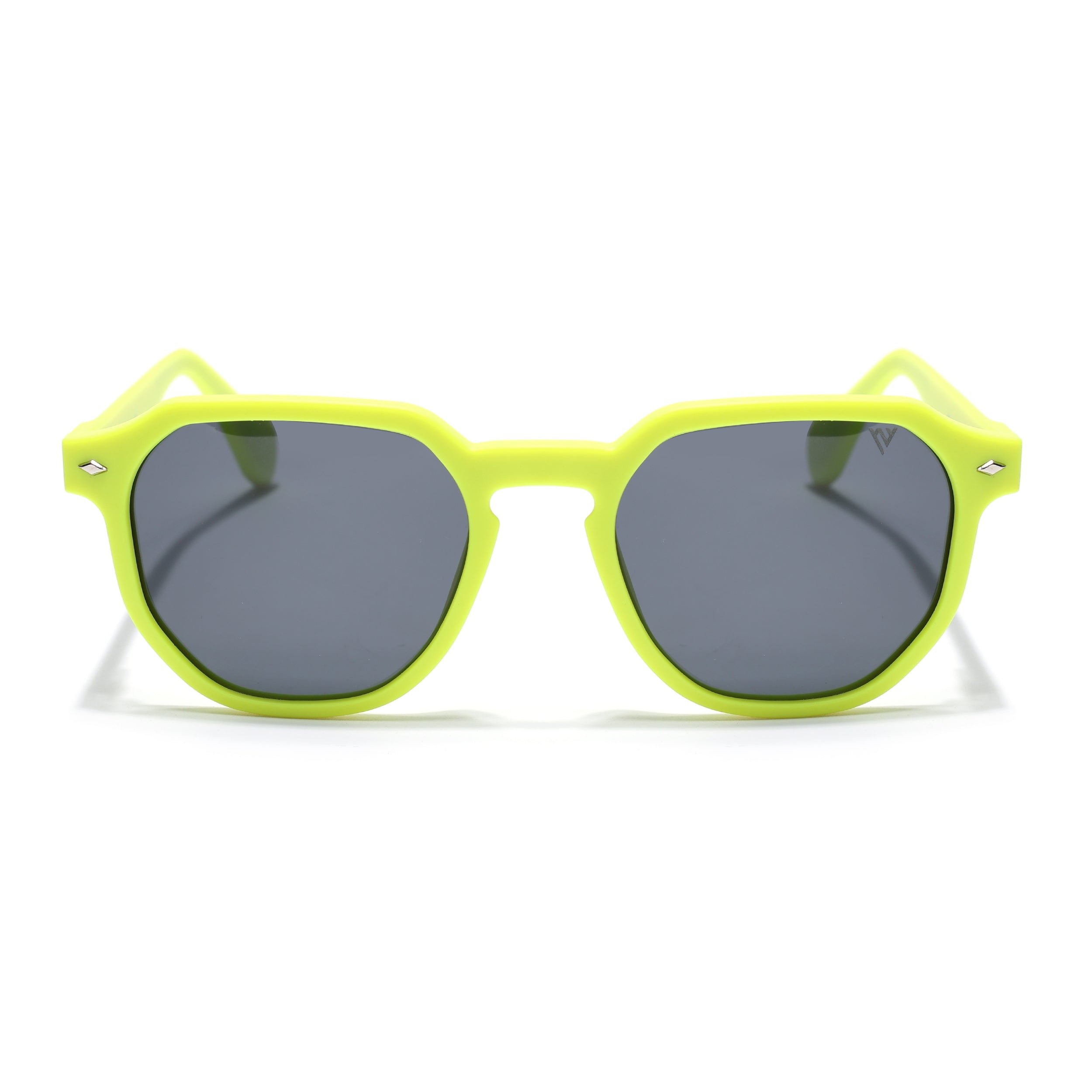 Prizm | Neon Yellow Hexagonal Polarized Sunglasses | Black Lens - PMG7273