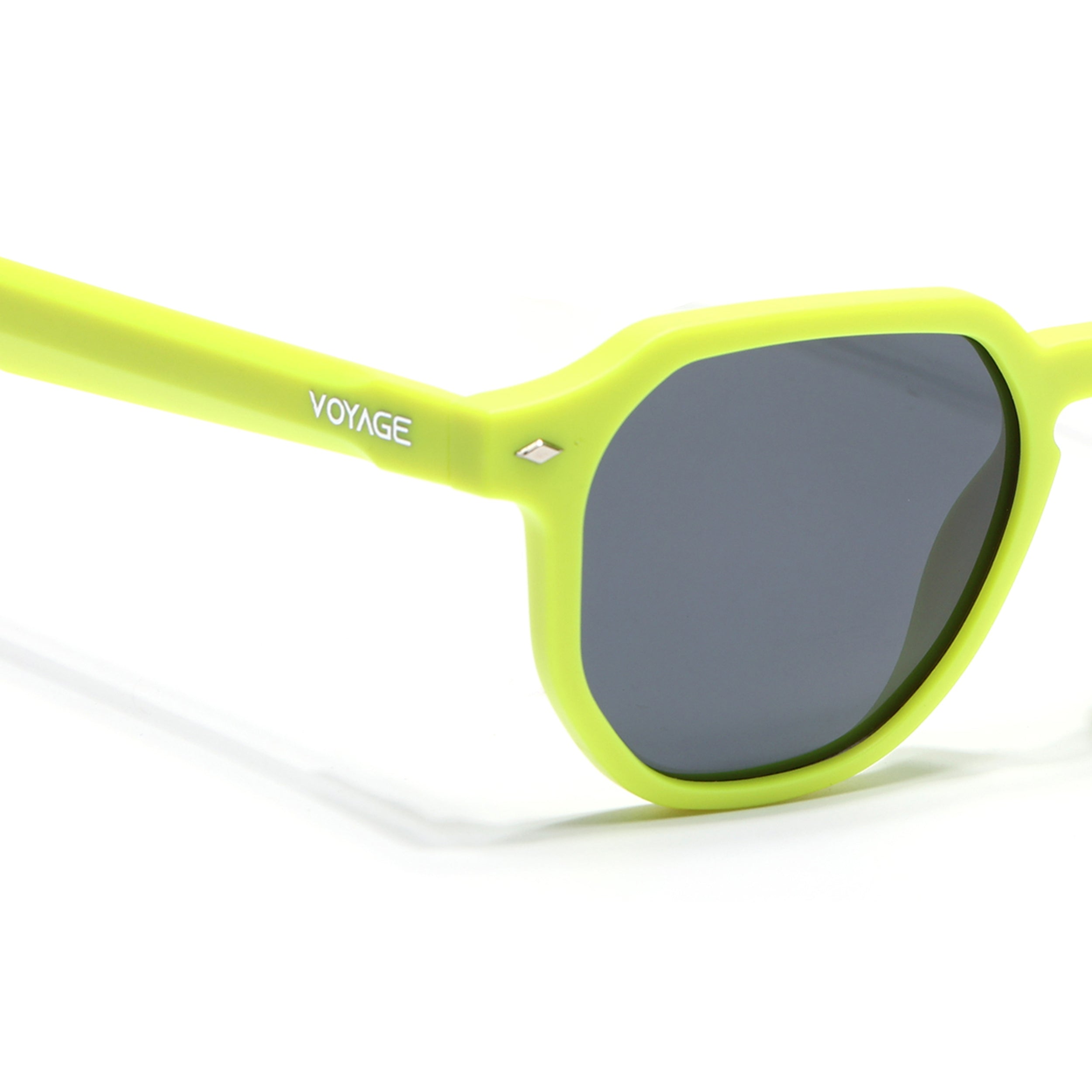 Prizm | Neon Yellow Hexagonal Polarized Sunglasses | Black Lens - PMG7273