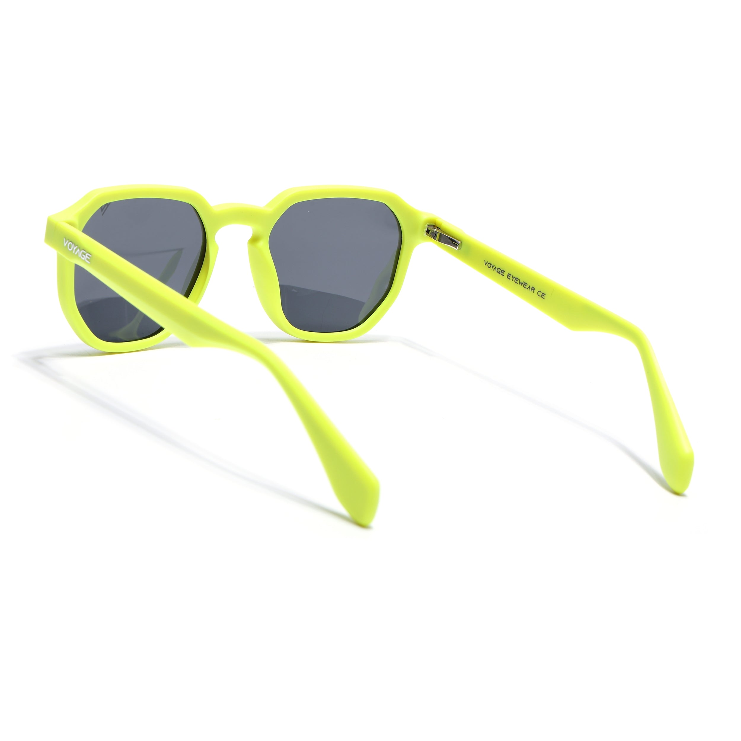 Prizm | Neon Yellow Hexagonal Polarized Sunglasses | Black Lens - PMG7273