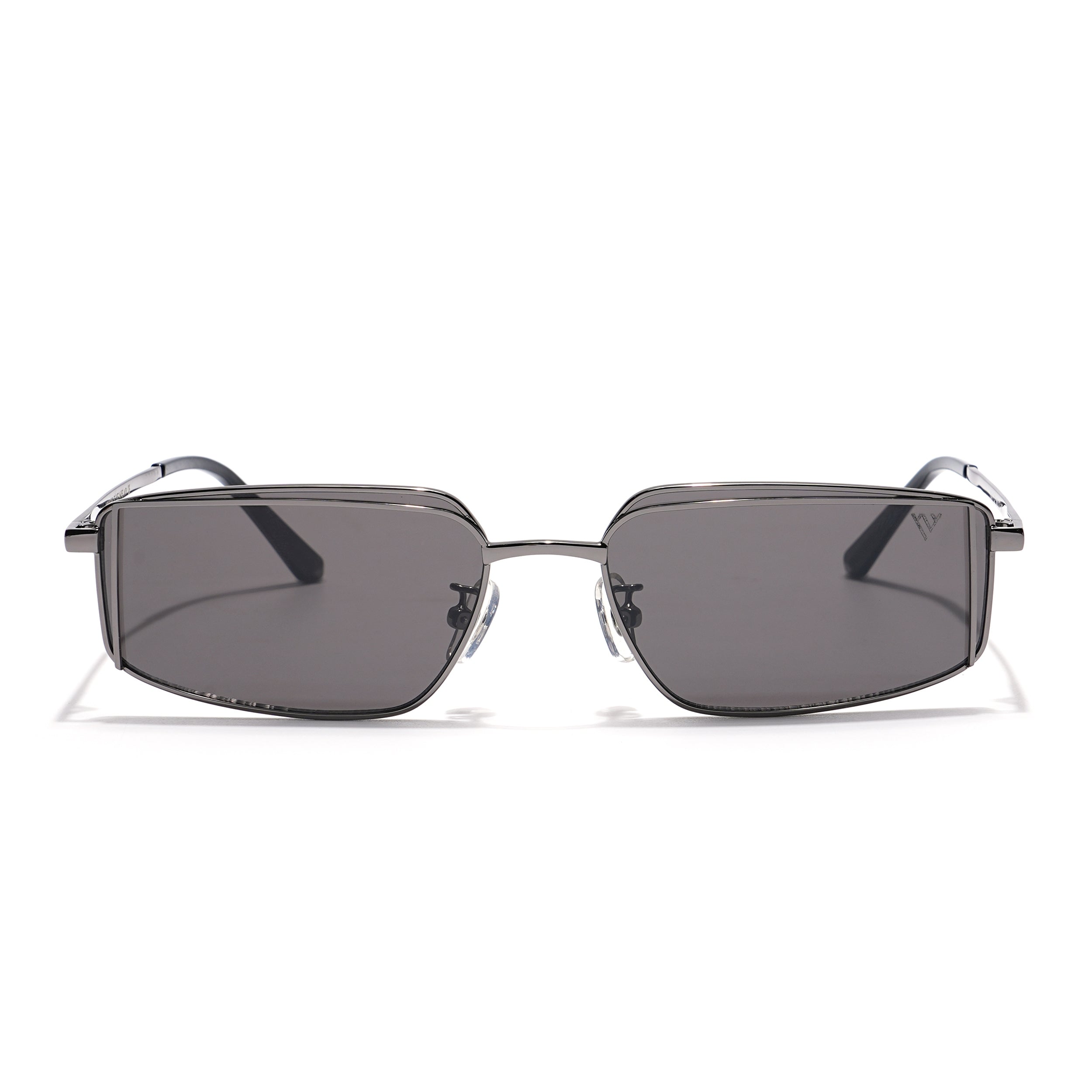 Voyage Select Rectangle Sunglasses (Black Lens | Grey Frame - SLMG6287)