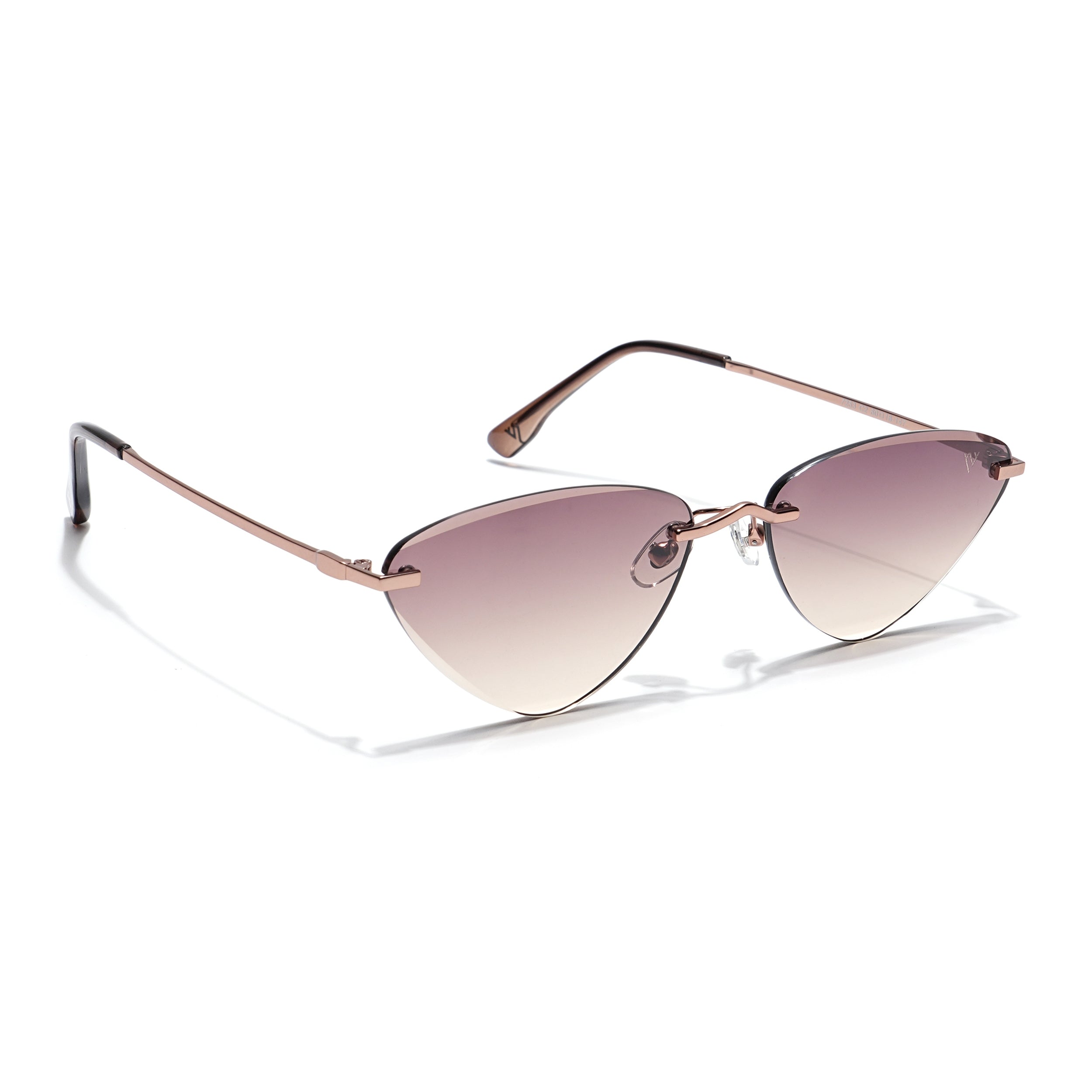 Voyage Select Oval Sunglasses (Brown & Clear Lens | Rose Golden Frame - SLMG6276)