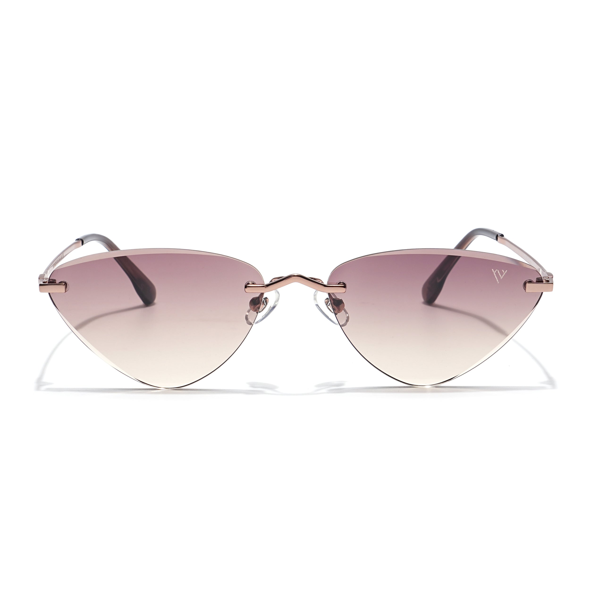 Voyage Select Oval Sunglasses (Brown & Clear Lens | Rose Golden Frame - SLMG6276)