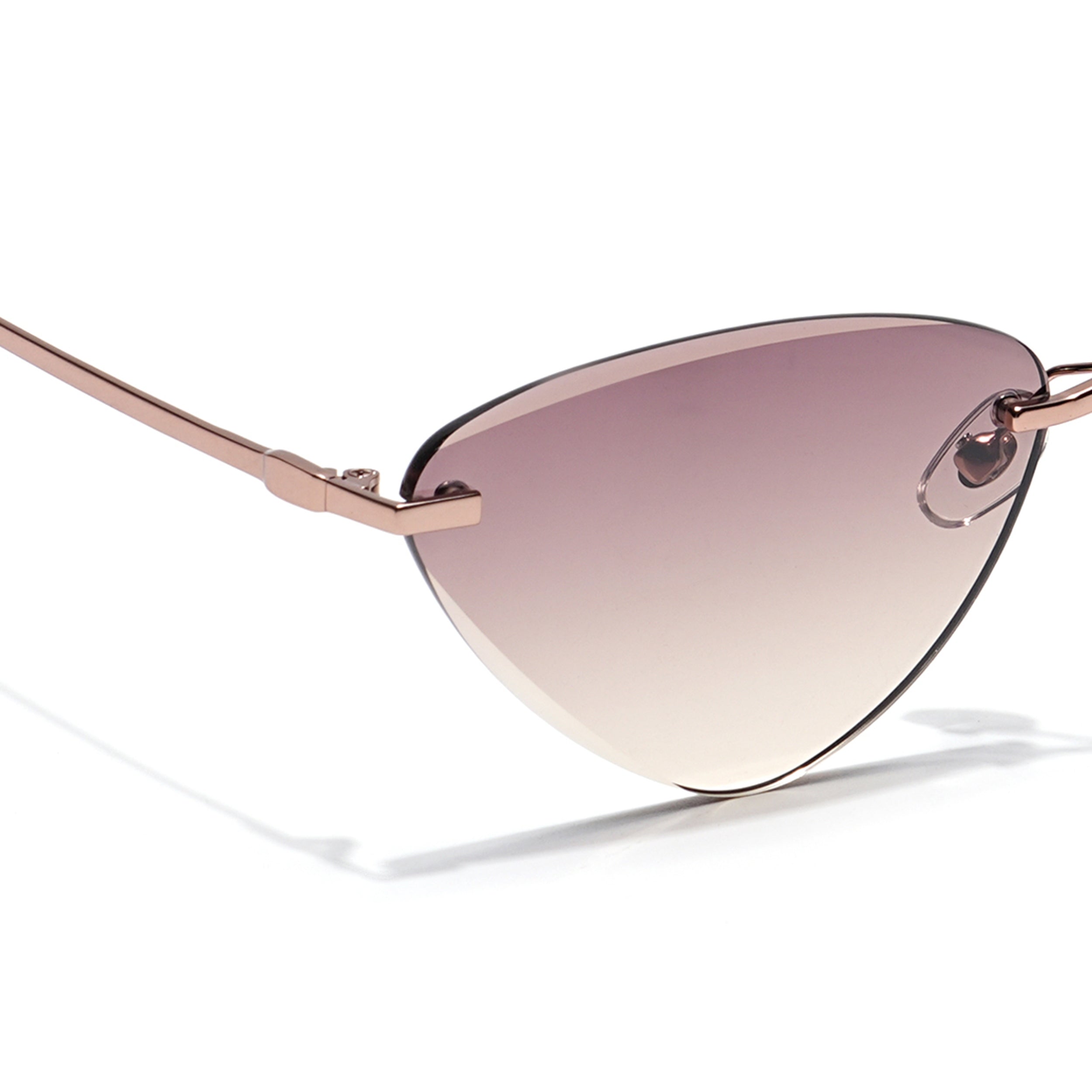 Voyage Select Oval Sunglasses (Brown & Clear Lens | Rose Golden Frame - SLMG6276)